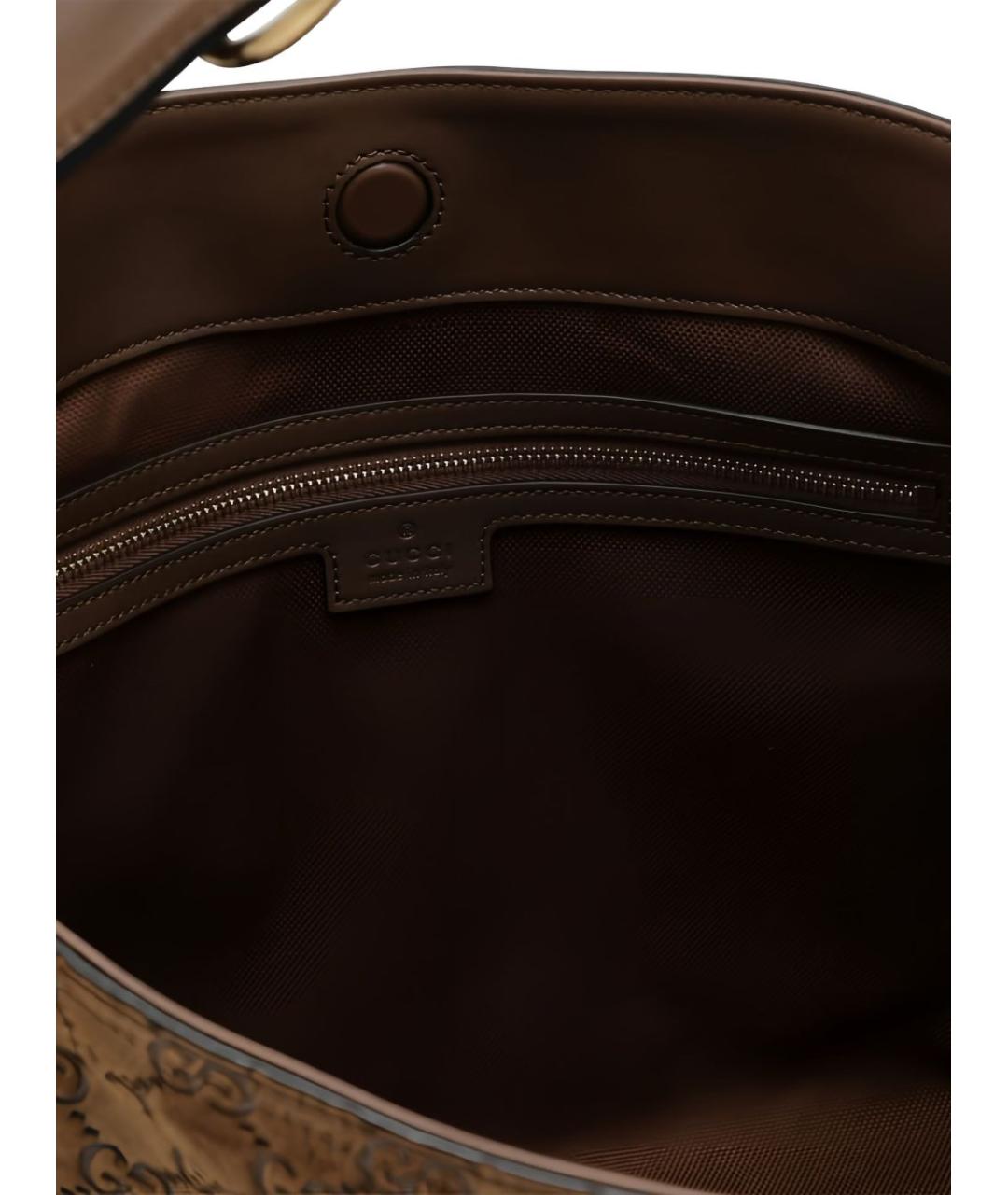 GUCCI Коричневая замшевая сумка через плечо, фото 4