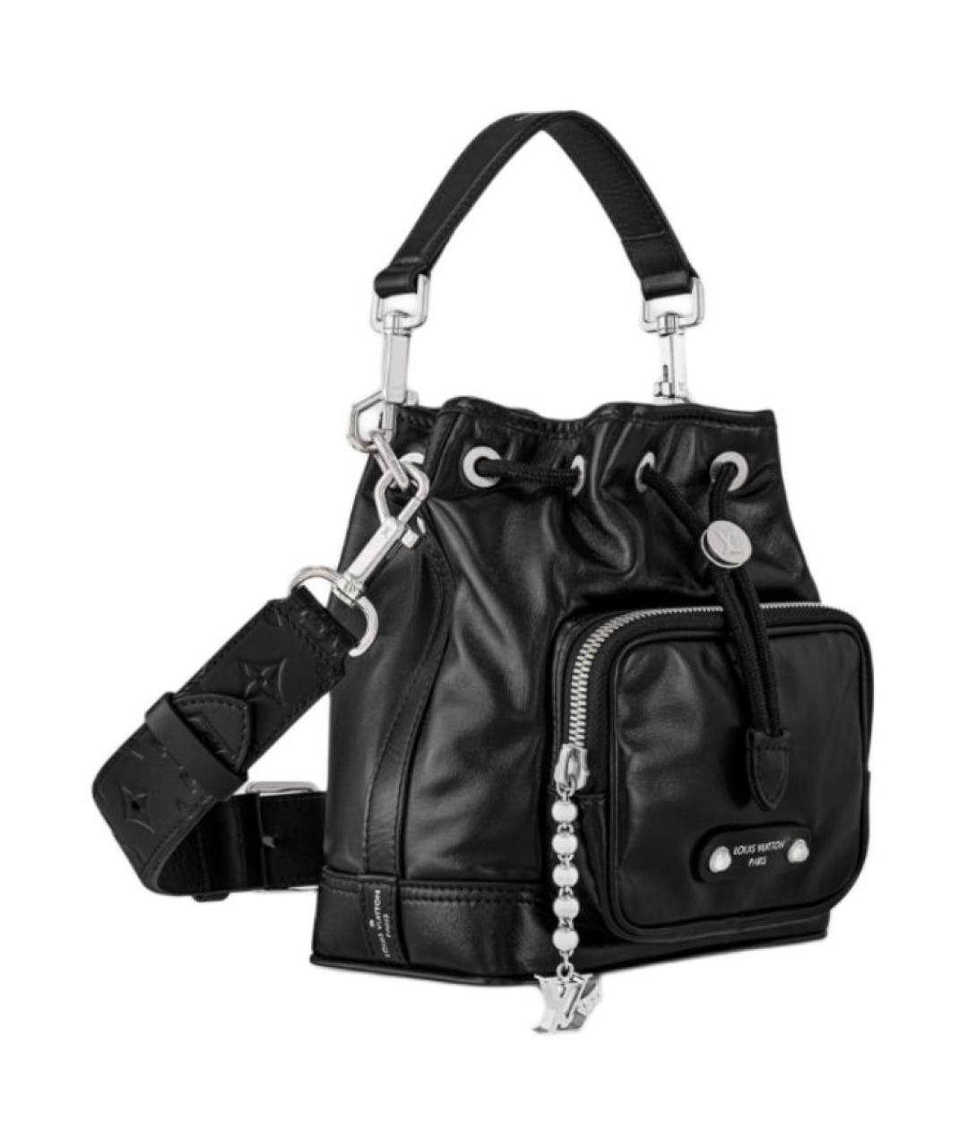 LOUIS VUITTON Черная тканевая сумка на плечо, фото 2