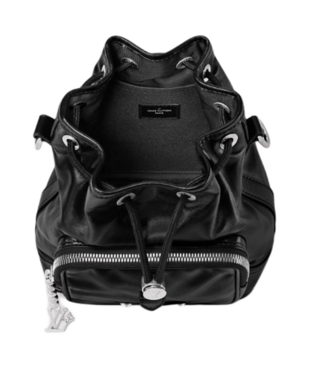 LOUIS VUITTON Черная тканевая сумка на плечо, фото 4