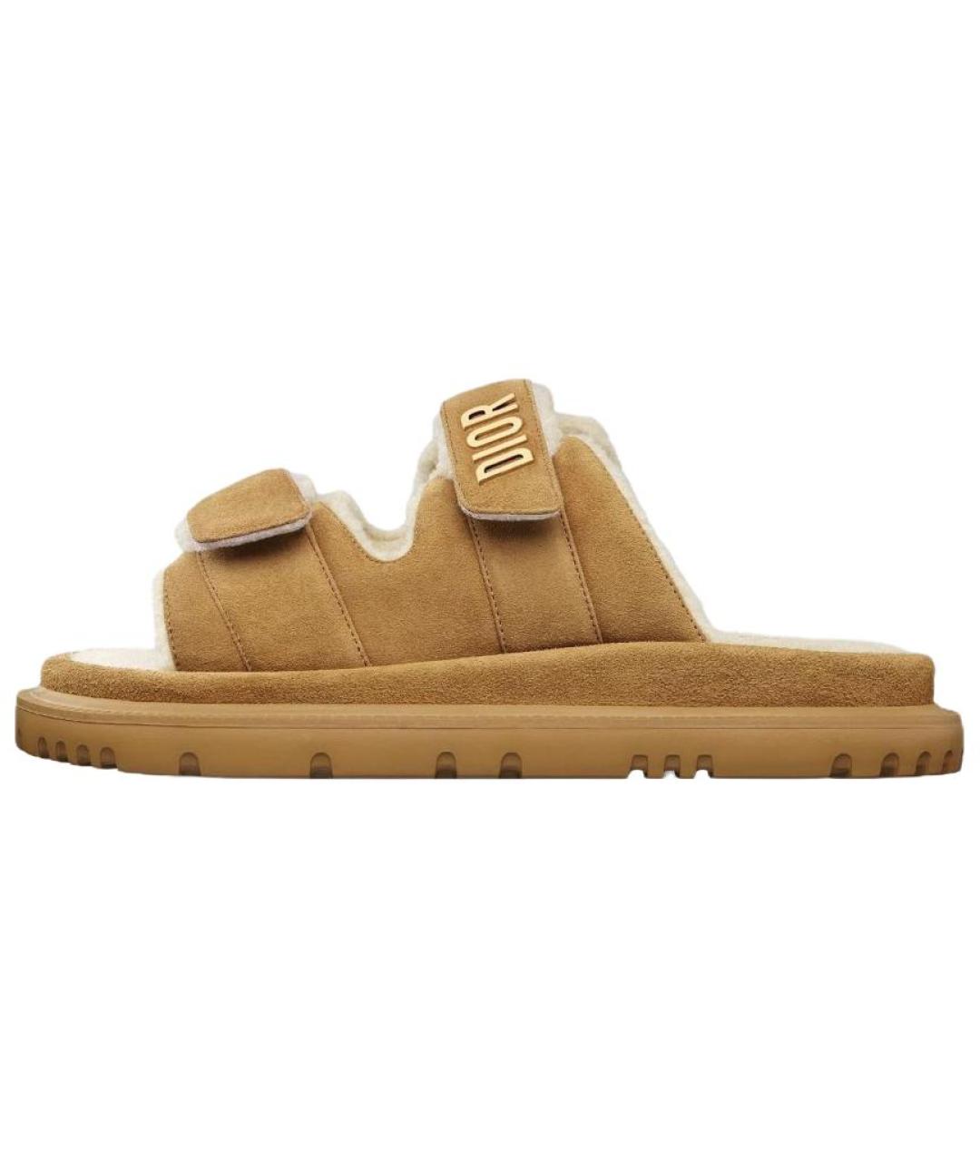 CHRISTIAN DIOR Коричневые замшевые сандалии, фото 2