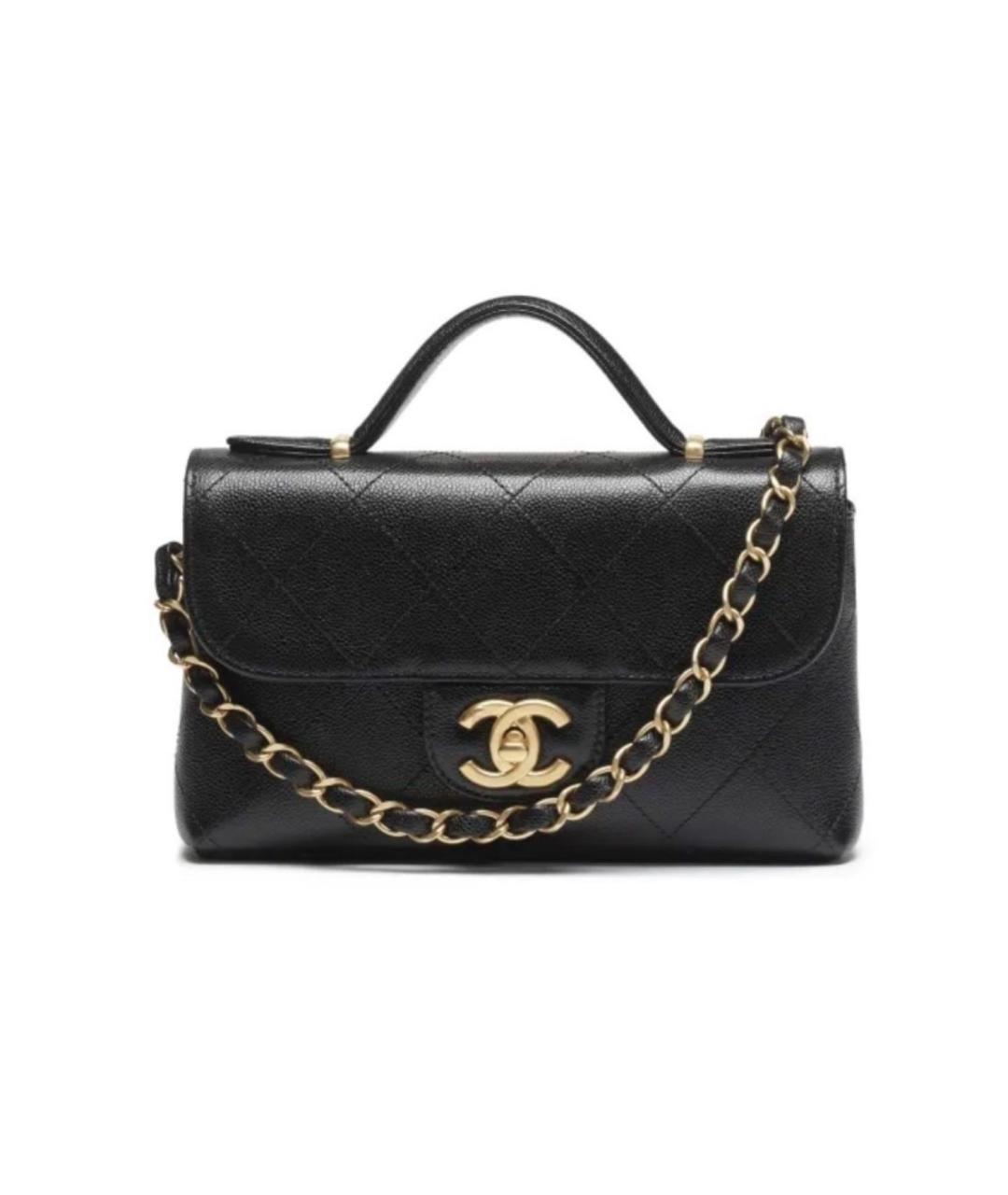 CHANEL Черная кожаная сумка через плечо, фото 1