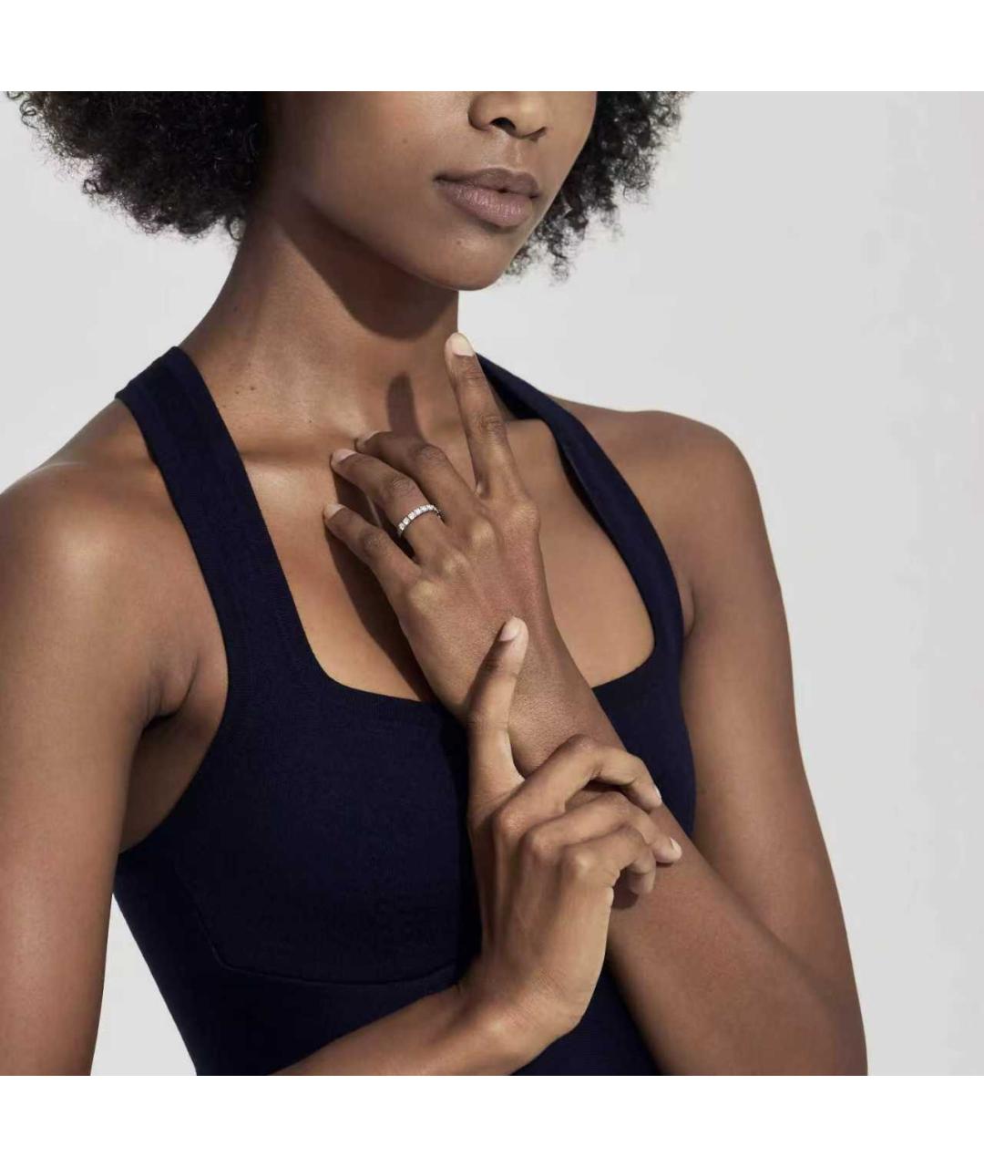 DE BEERS Серебряное платиновое кольцо, фото 3