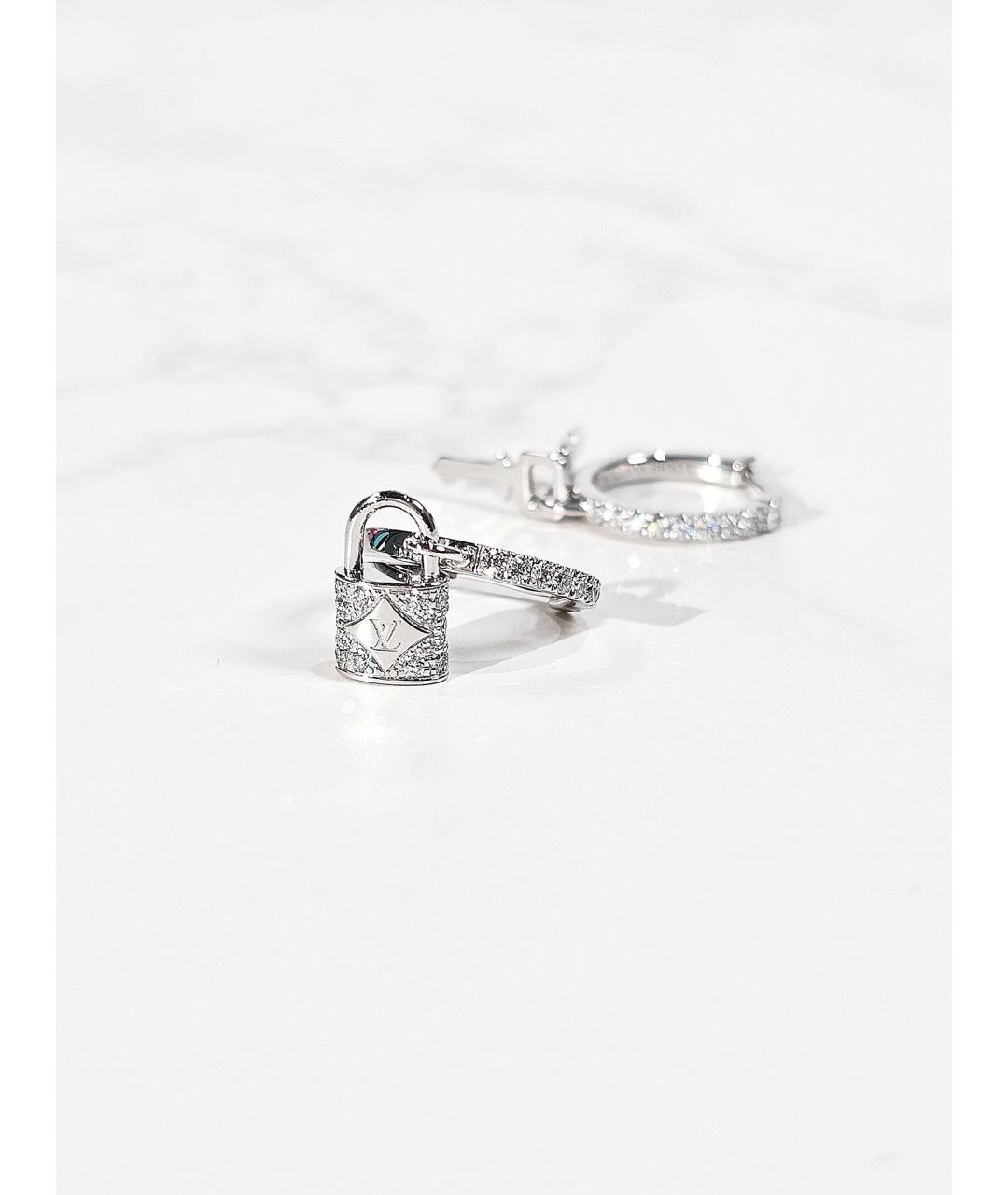 LOUIS VUITTON Серебряные серьги из белого золота, фото 4