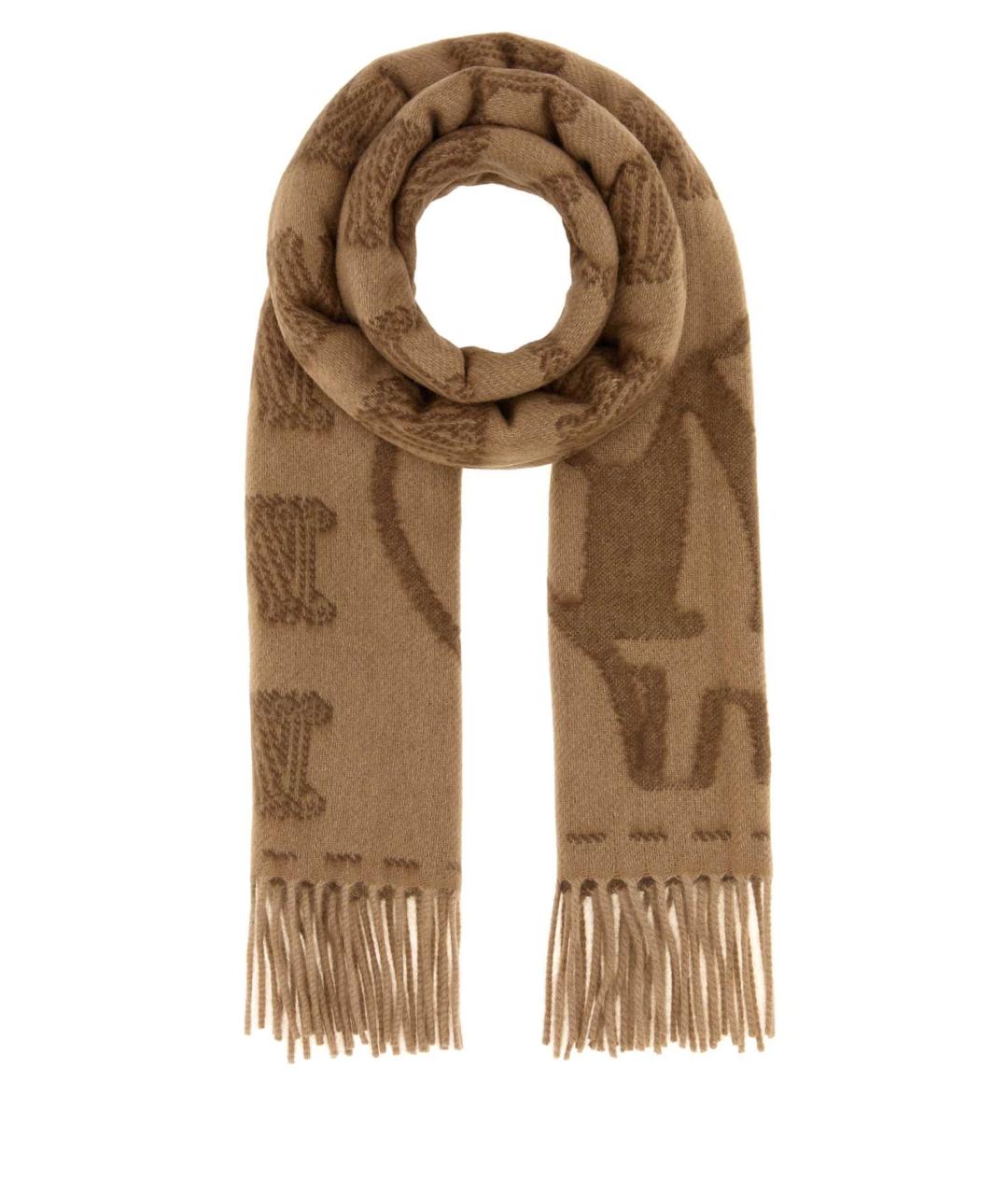 MAX MARA Бежевый кашемировый шарф, фото 1