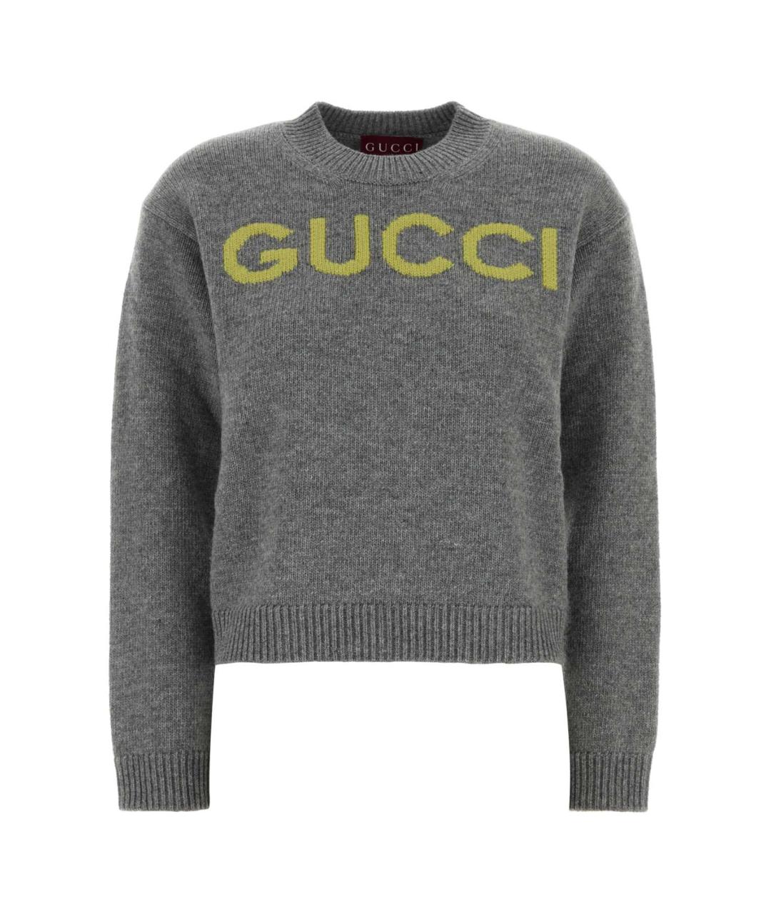 GUCCI Серый шерстяной джемпер / свитер, фото 1