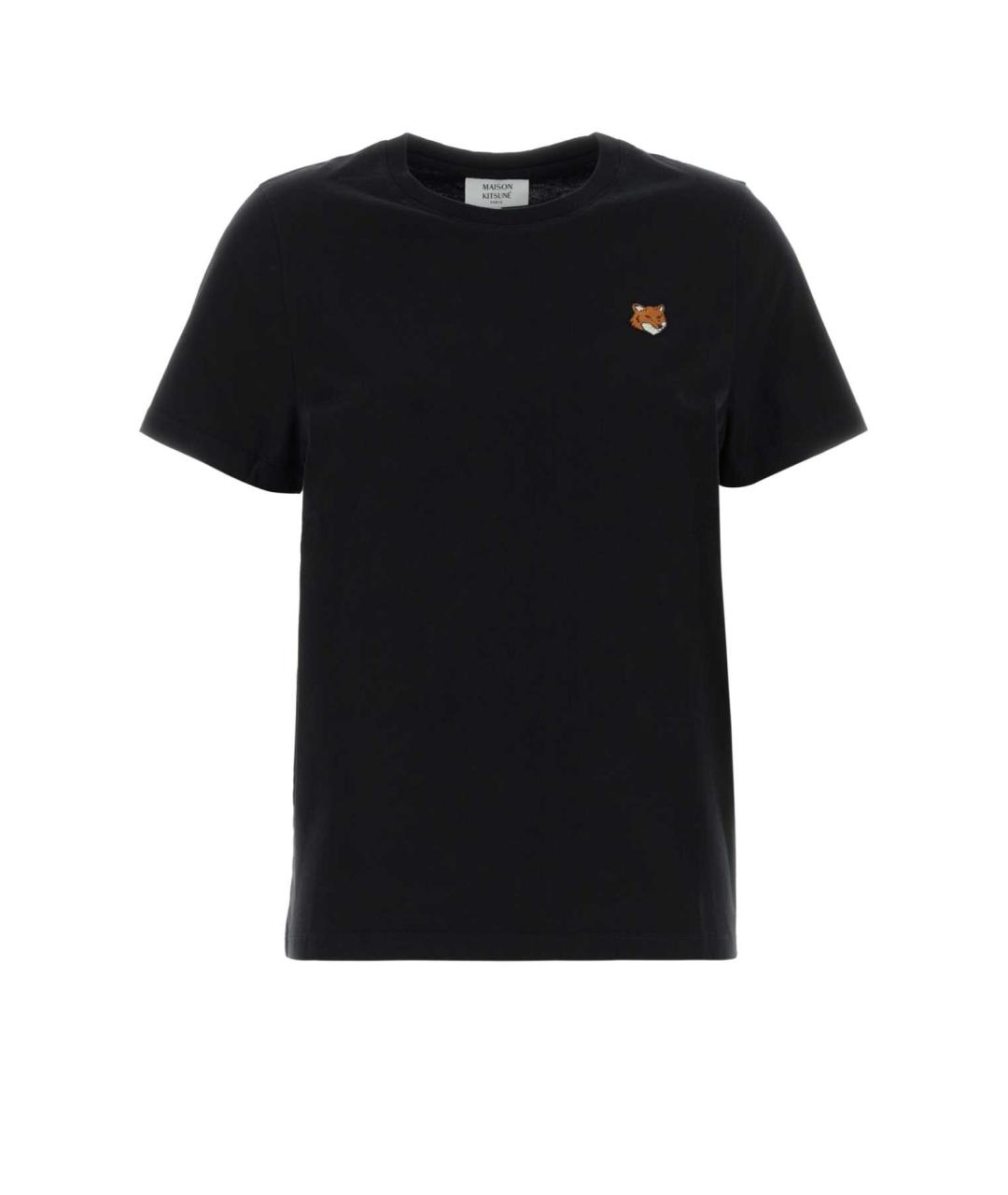 MAISON KITSUNE Черная хлопковая футболка, фото 1