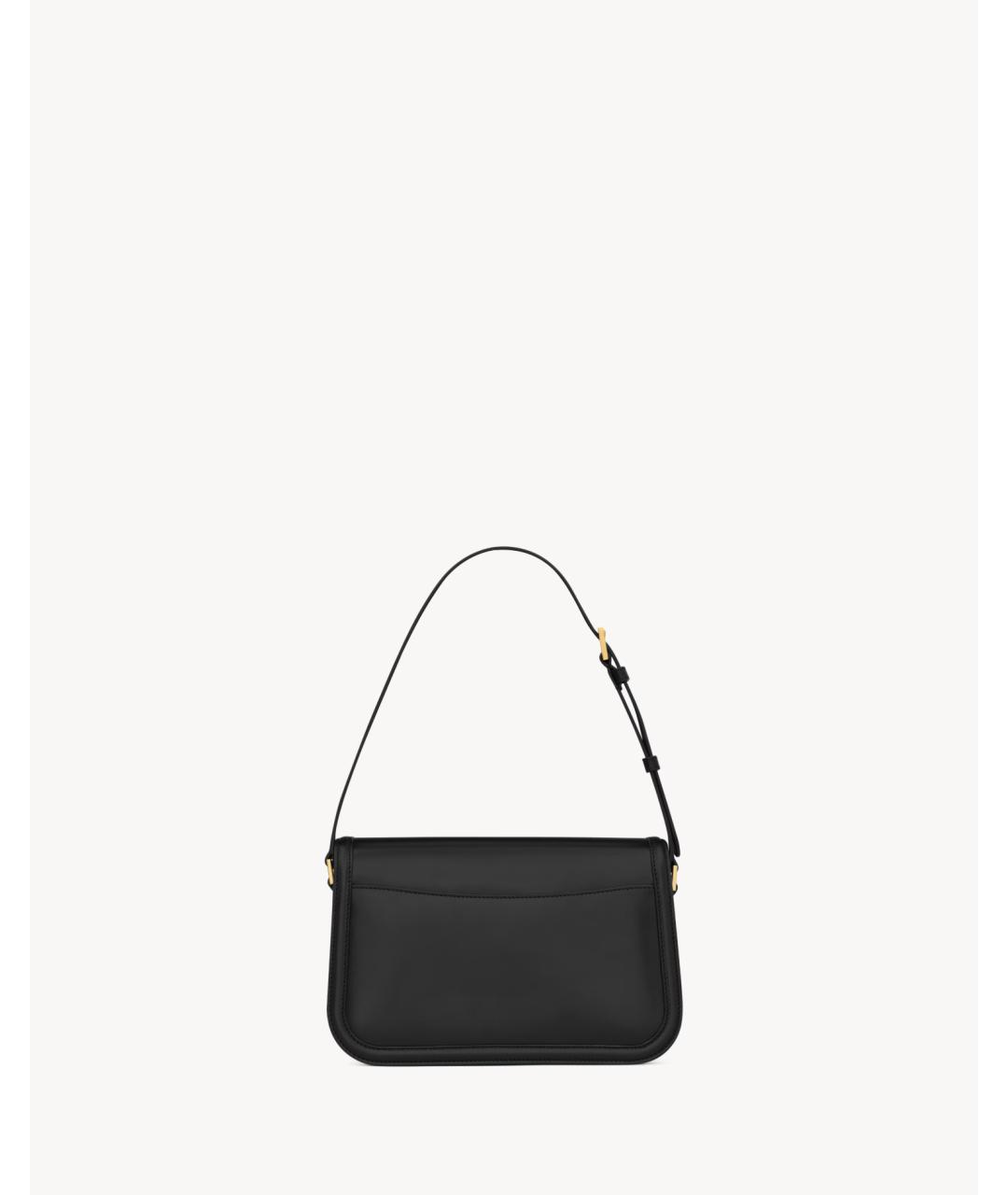 SAINT LAURENT Черная кожаная сумка через плечо, фото 3