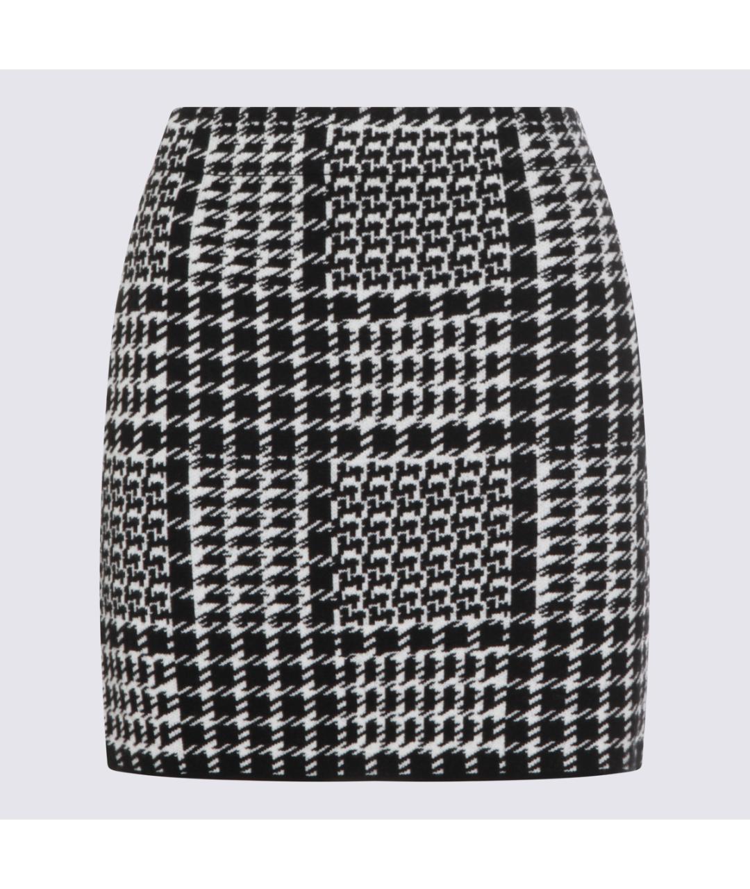 TWIN-SET Черная вискозная юбка мини, фото 4