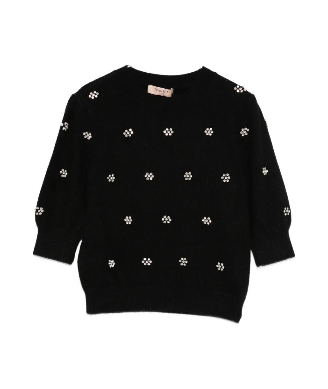 TWIN-SET Черный шерстяной джемпер / свитер, фото 1