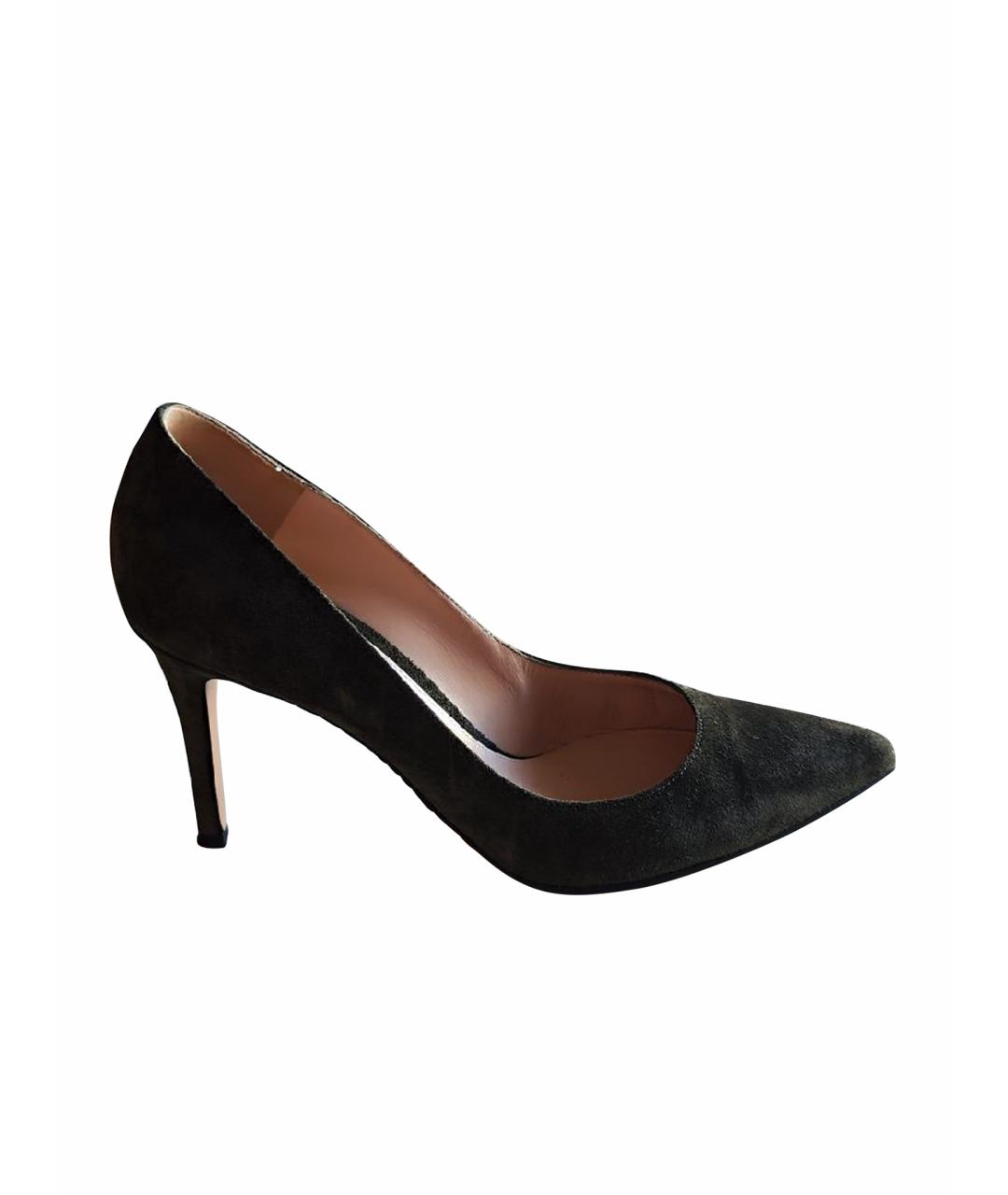 GIANVITO ROSSI Хаки замшевые туфли, фото 1