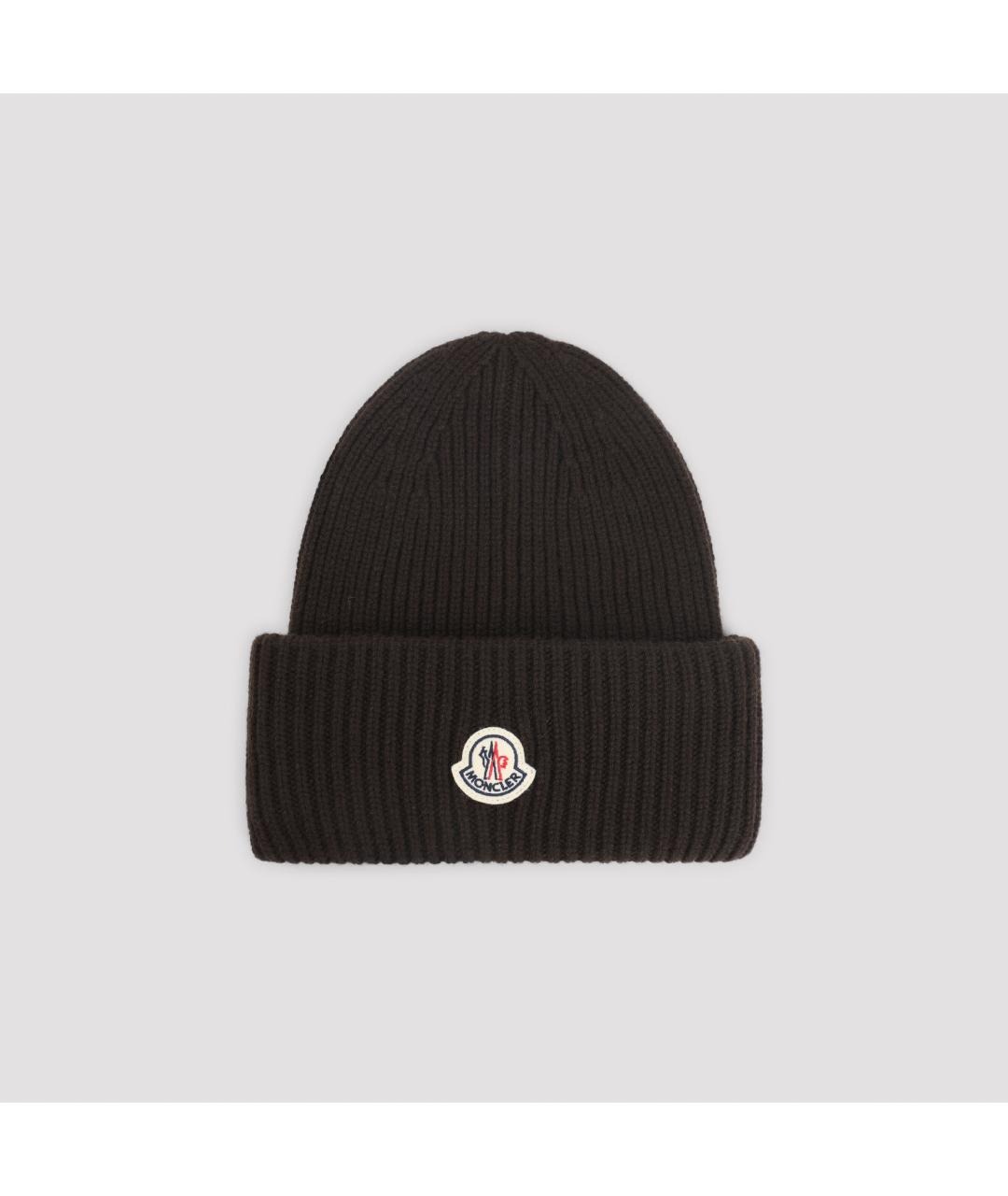 MONCLER Коричневая кашемировая шапка, фото 2