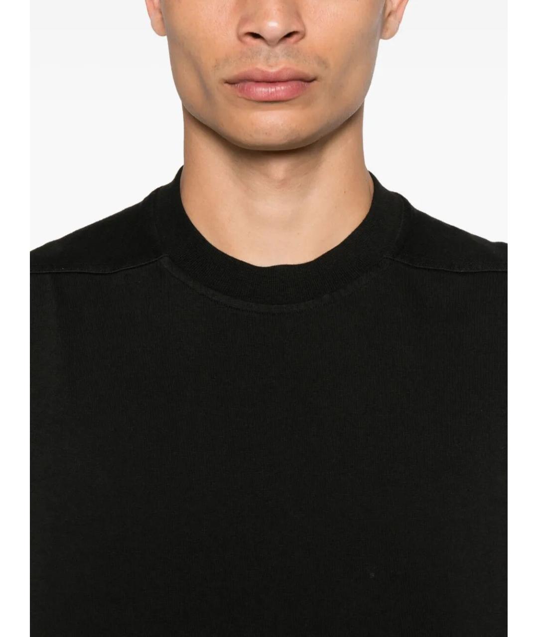 RICK OWENS Черная хлопковая майка, фото 2