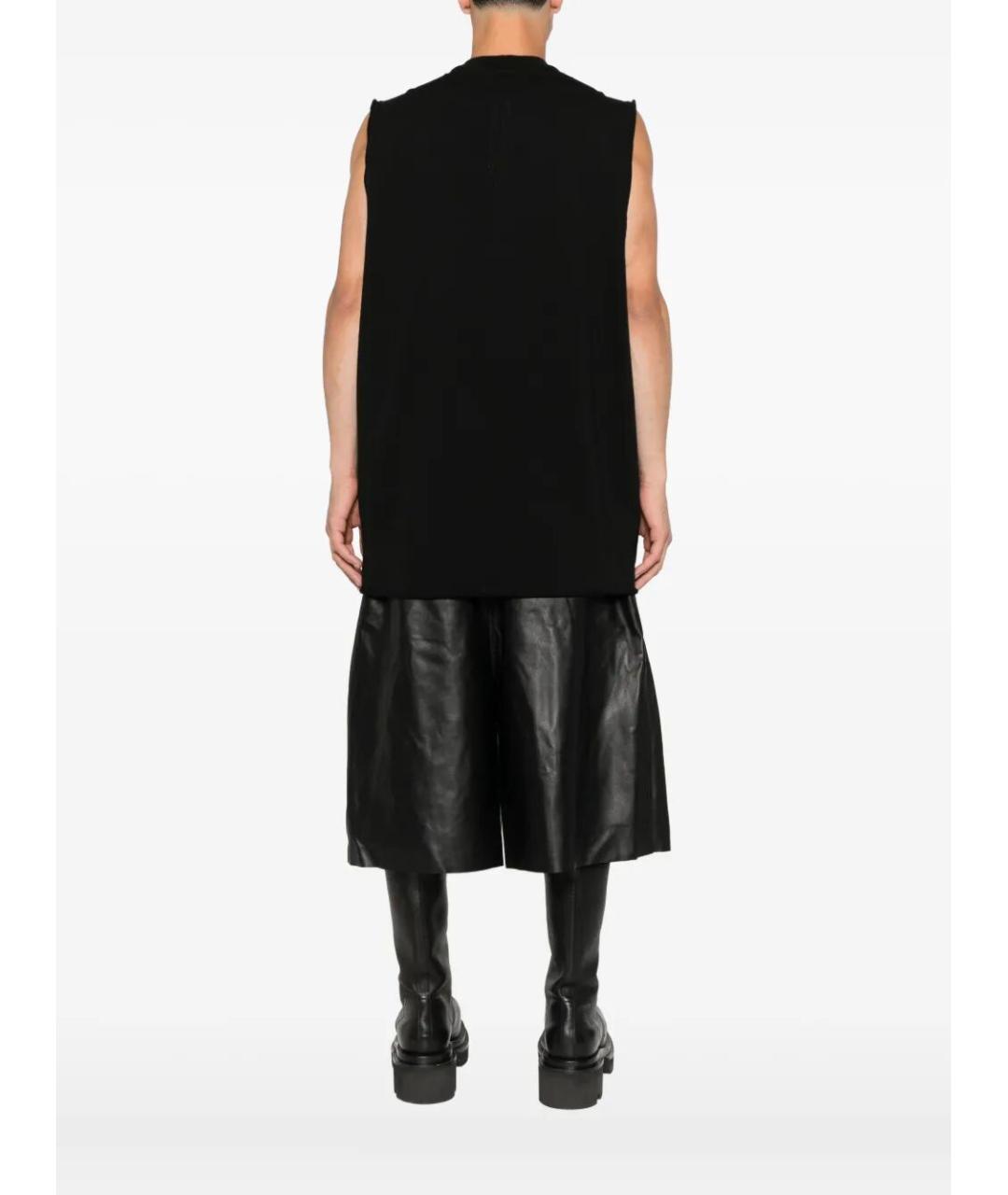 RICK OWENS Черная хлопковая майка, фото 4