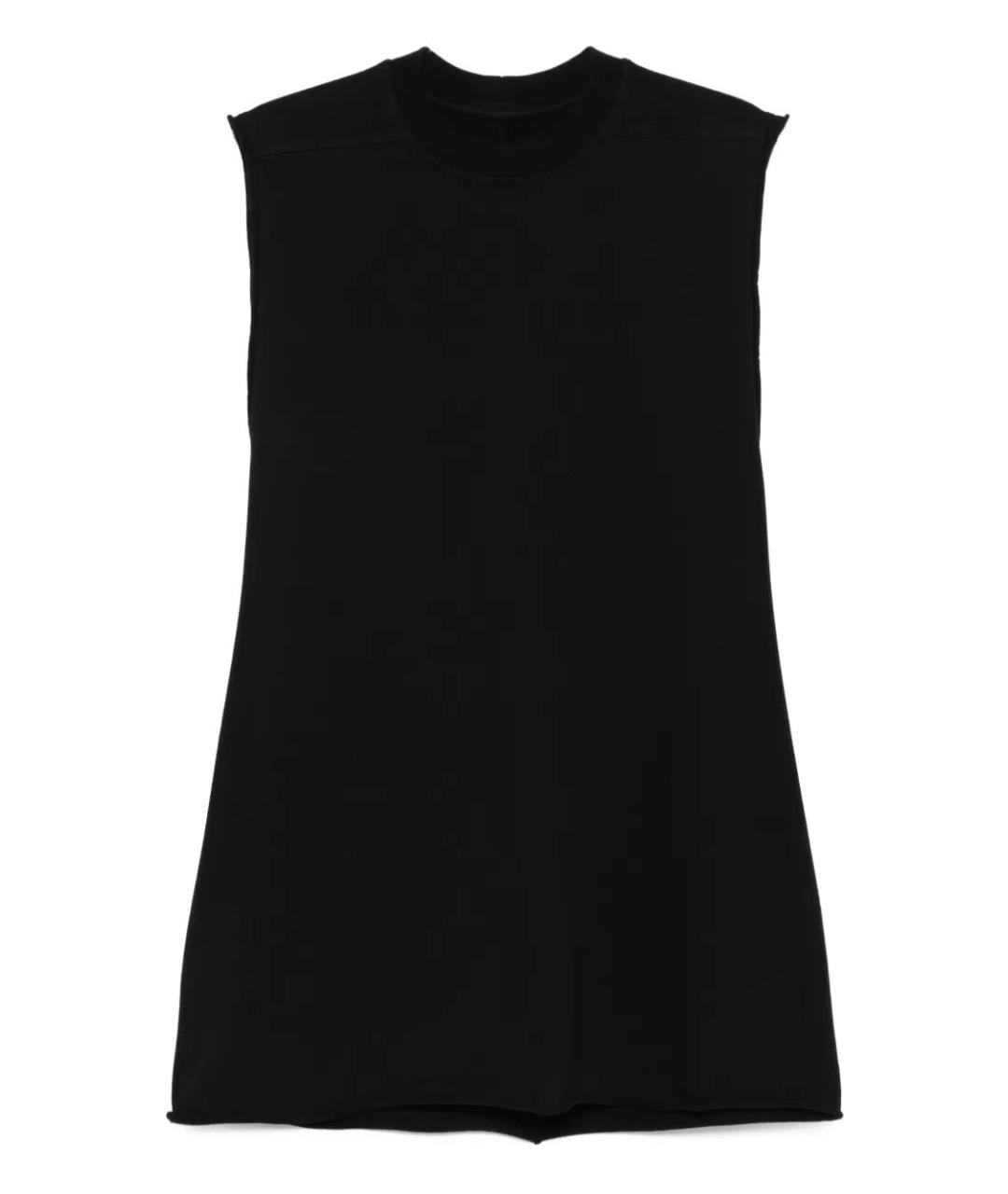 RICK OWENS Черная хлопковая майка, фото 1