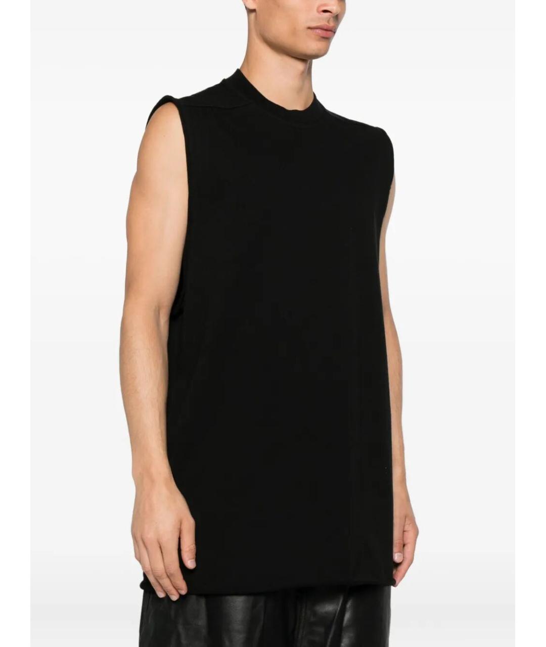 RICK OWENS Черная хлопковая майка, фото 3