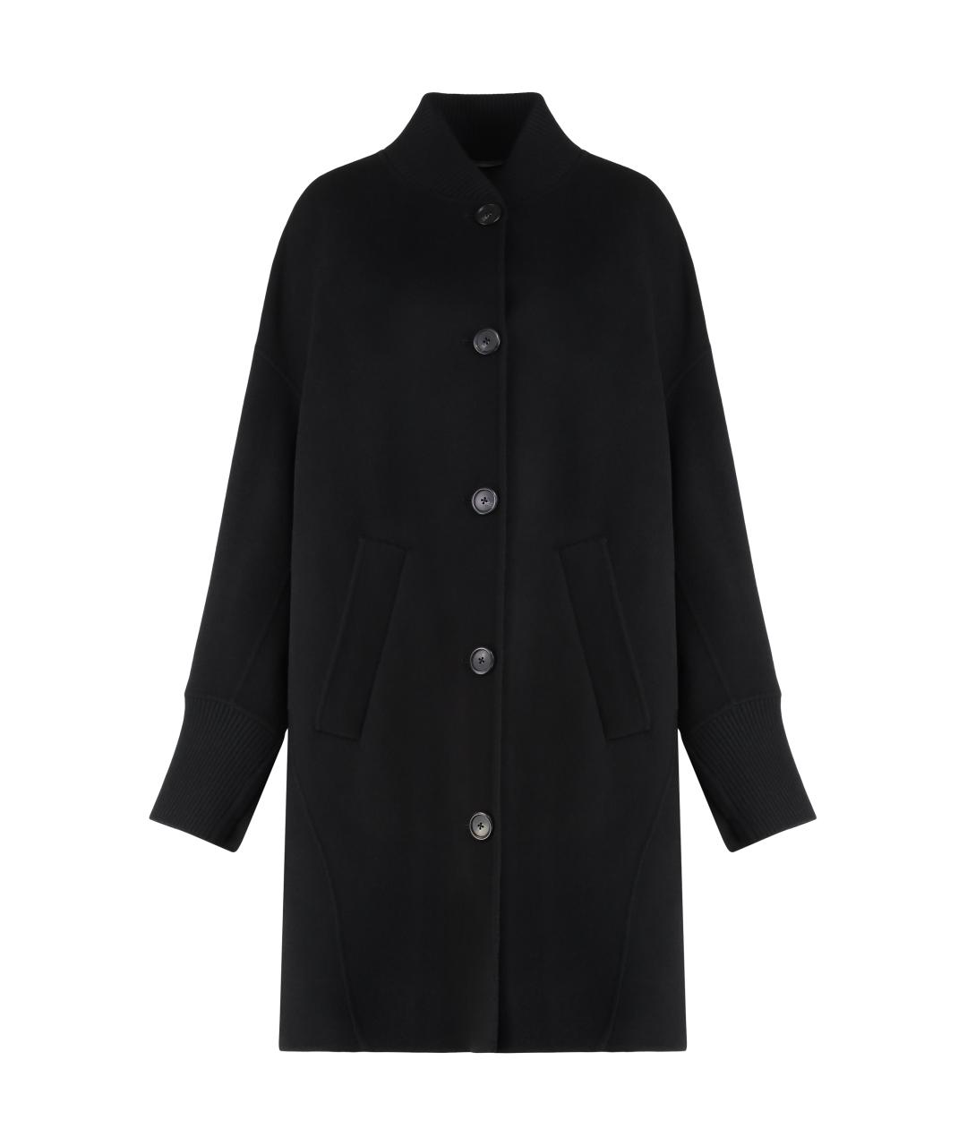 PINKO Черное полиэстеровое пальто, фото 1