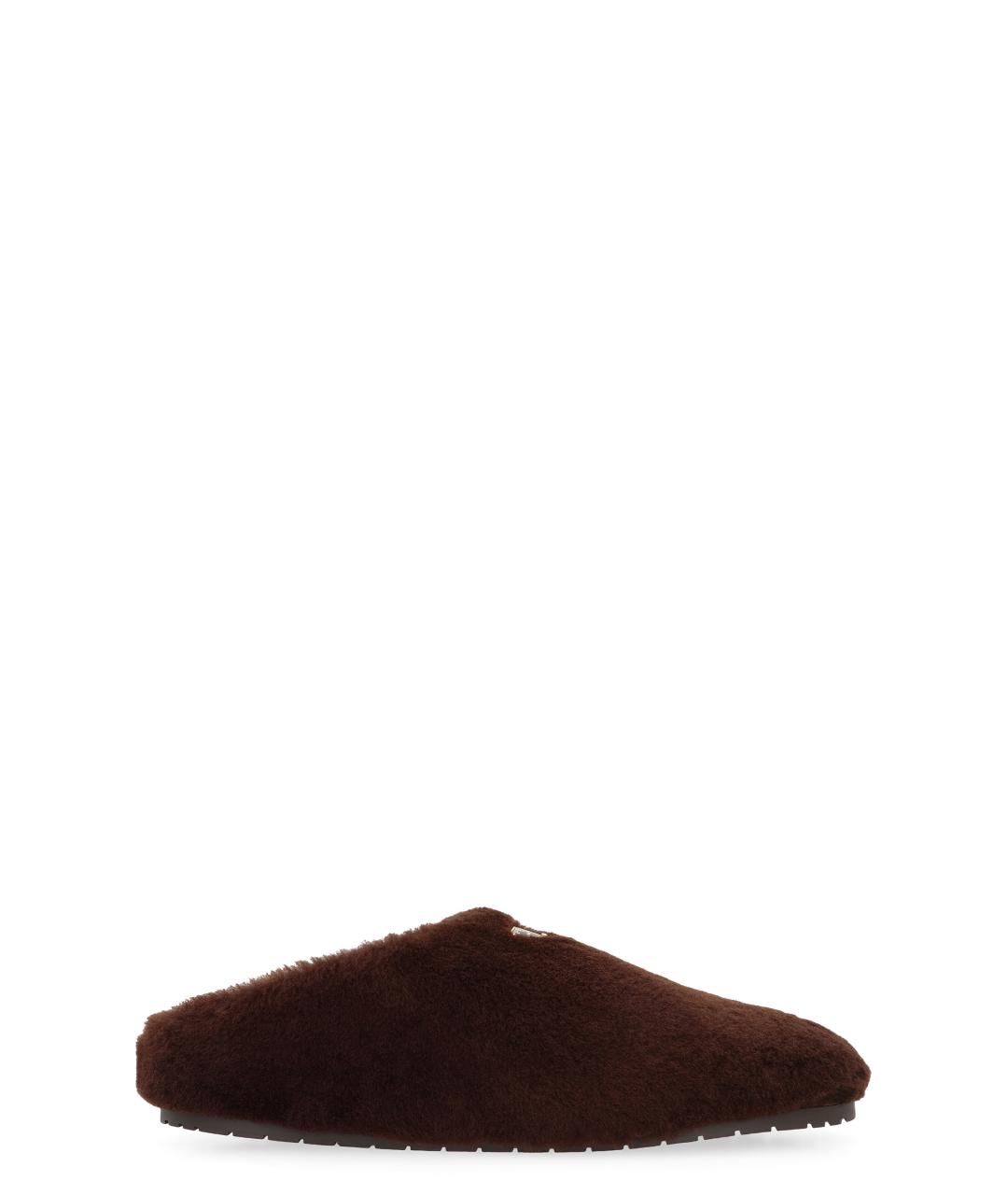 PRADA Коричневые кожаные сабо, фото 1