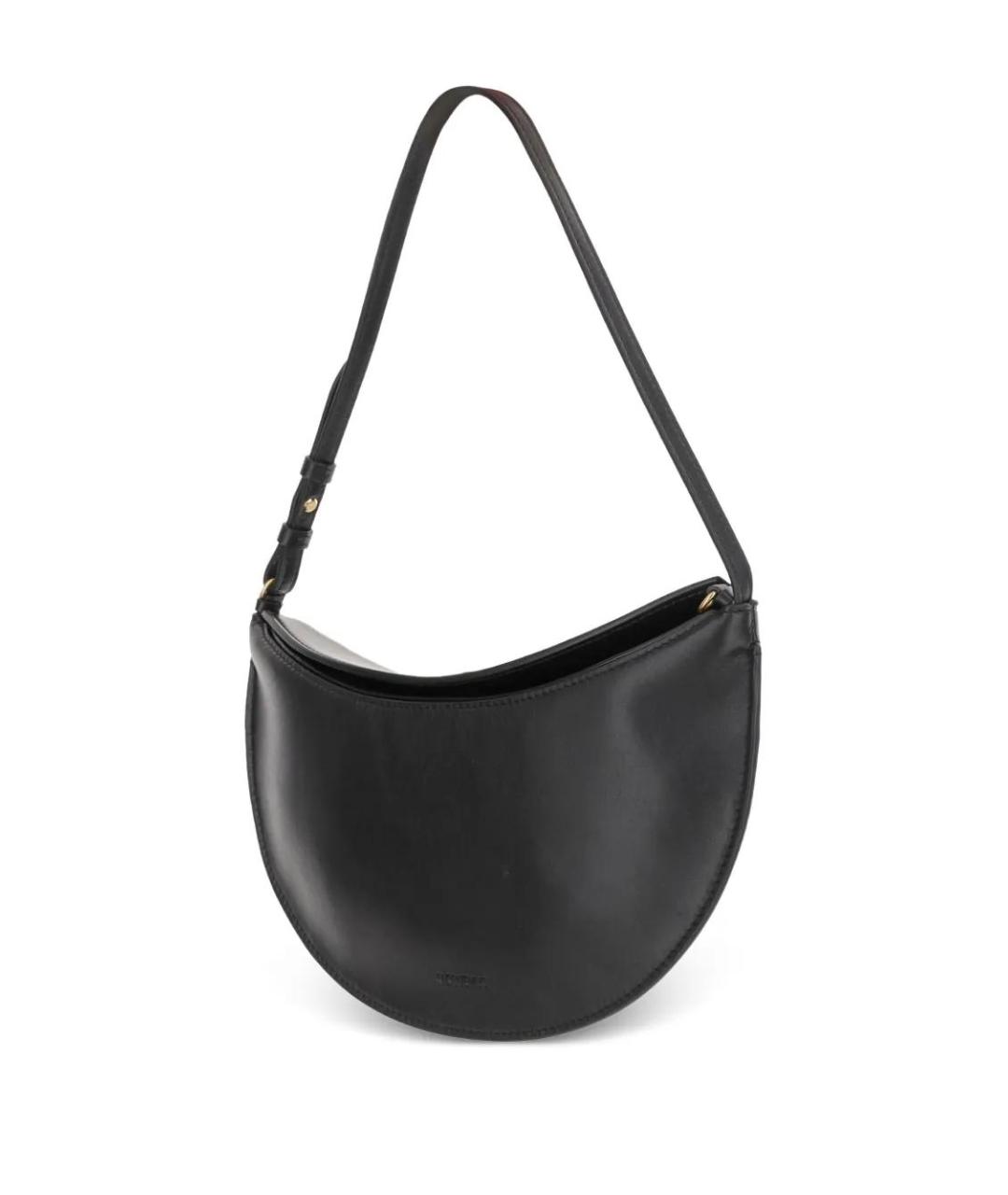 JACQUEMUS Черная кожаная сумка через плечо, фото 3