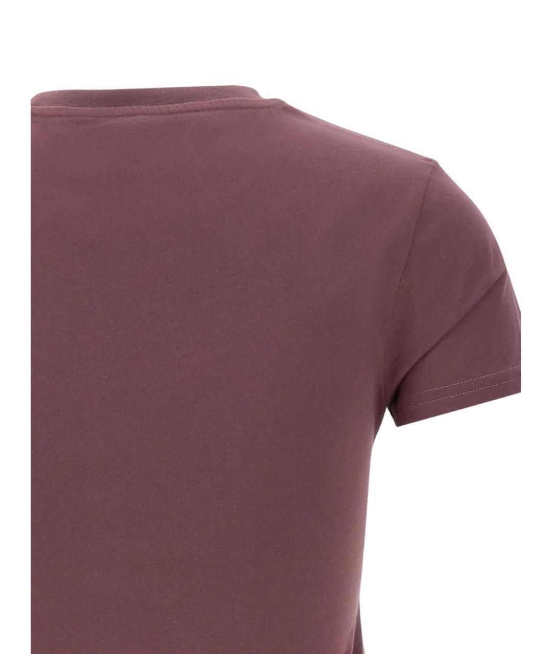 VIVIENNE WESTWOOD Бордовая хлопковая футболка, фото 4