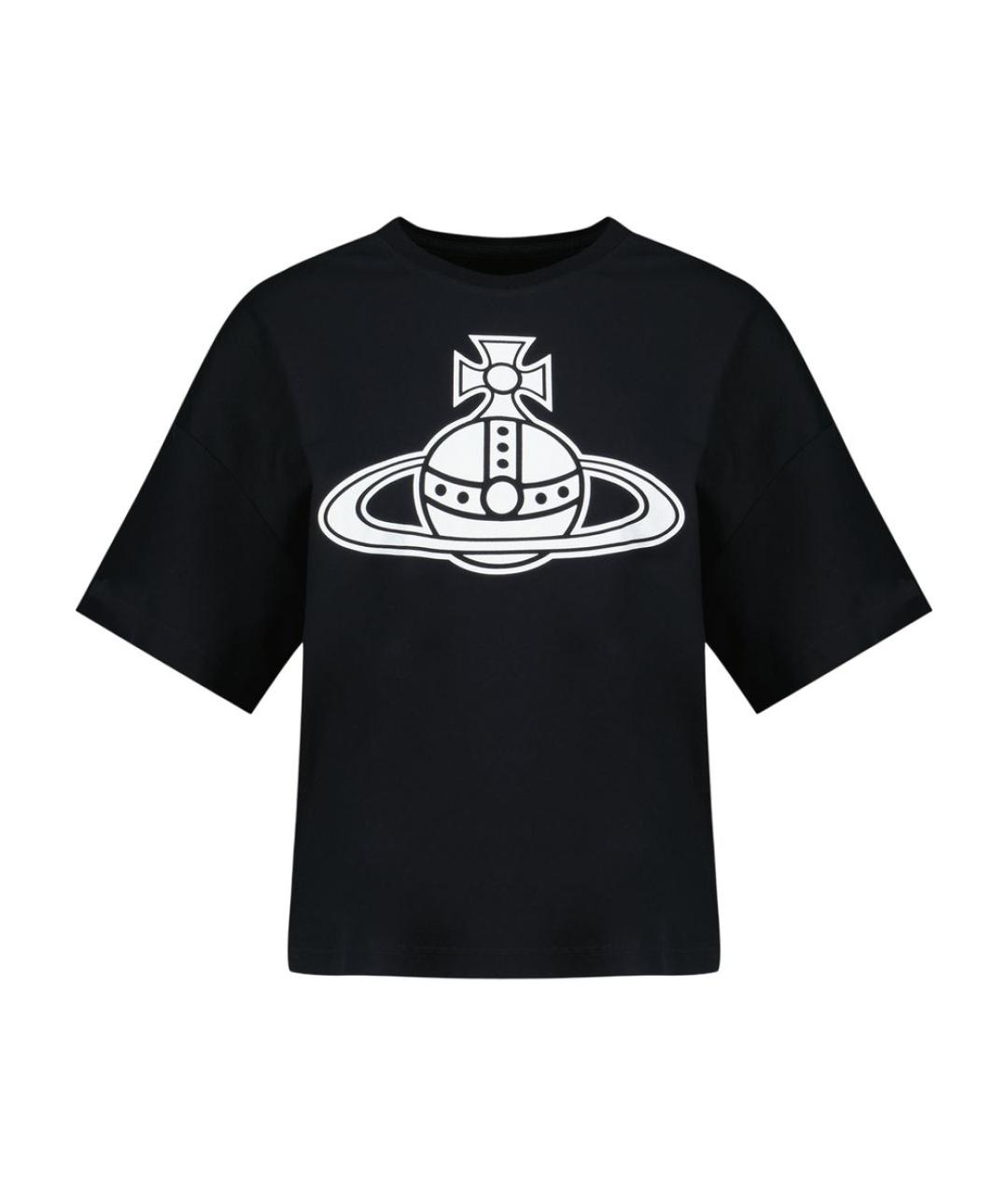 VIVIENNE WESTWOOD Черная хлопковая футболка, фото 1