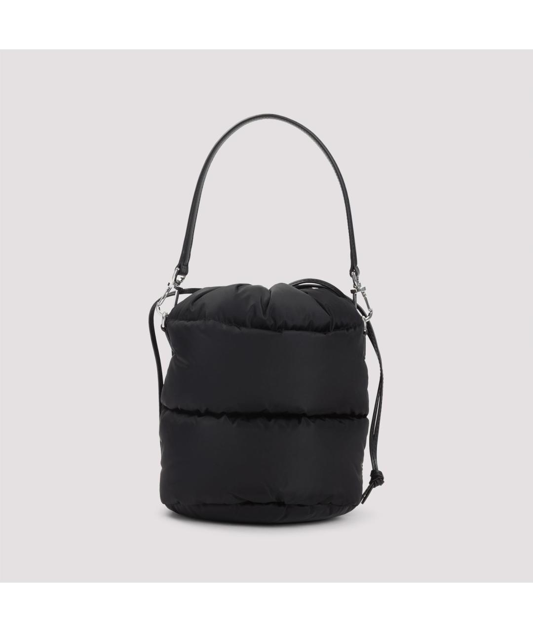 MONCLER Черная синтетическая сумка с короткими ручками, фото 2