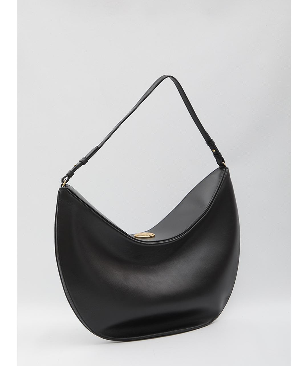 JACQUEMUS Черная кожаная сумка через плечо, фото 2