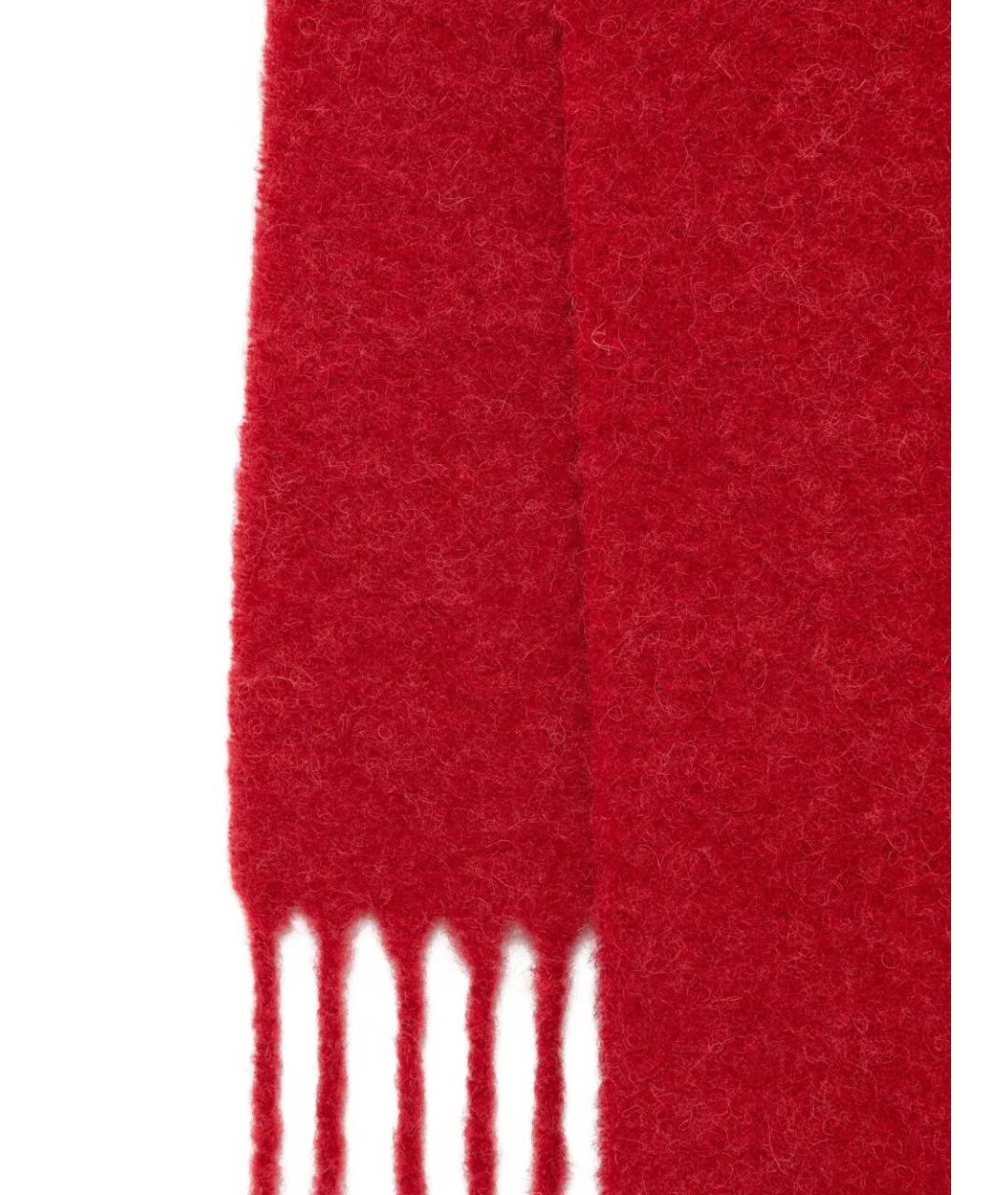 JACQUEMUS Красный шерстяной шарф, фото 3