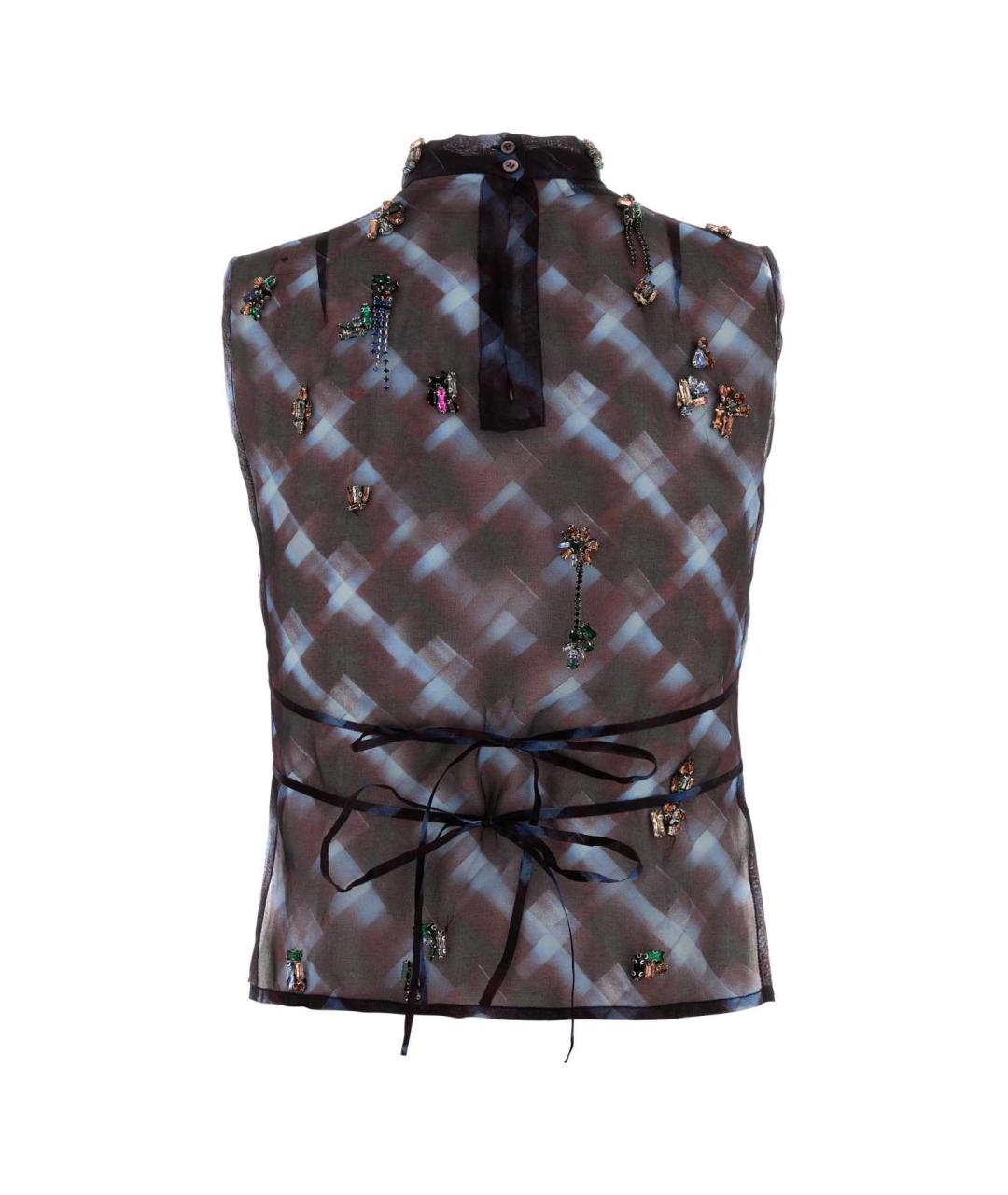 DRIES VAN NOTEN Мульти шелковая майка, фото 2