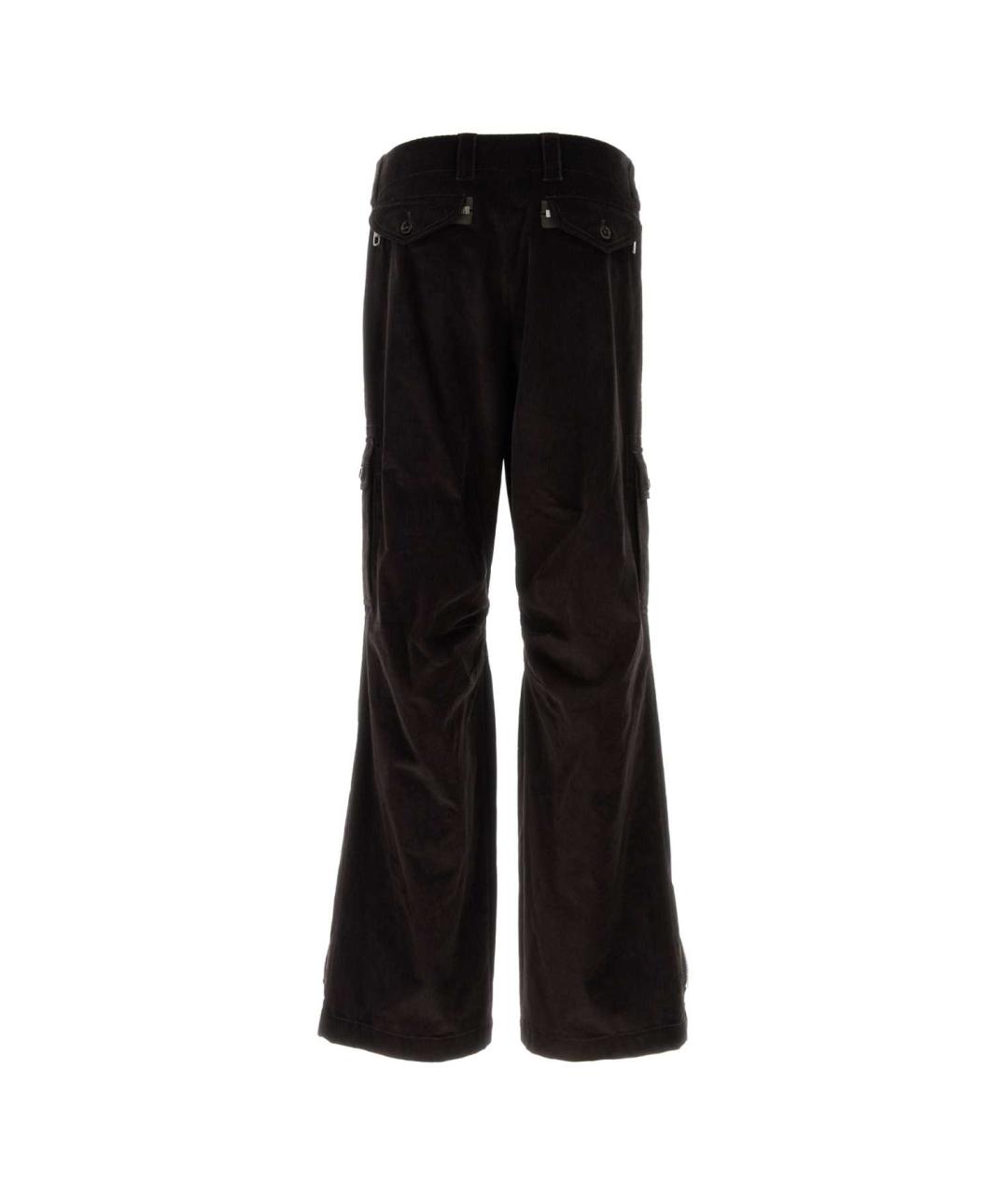 DOLCE&GABBANA Коричневые хлопковые повседневные брюки, фото 2