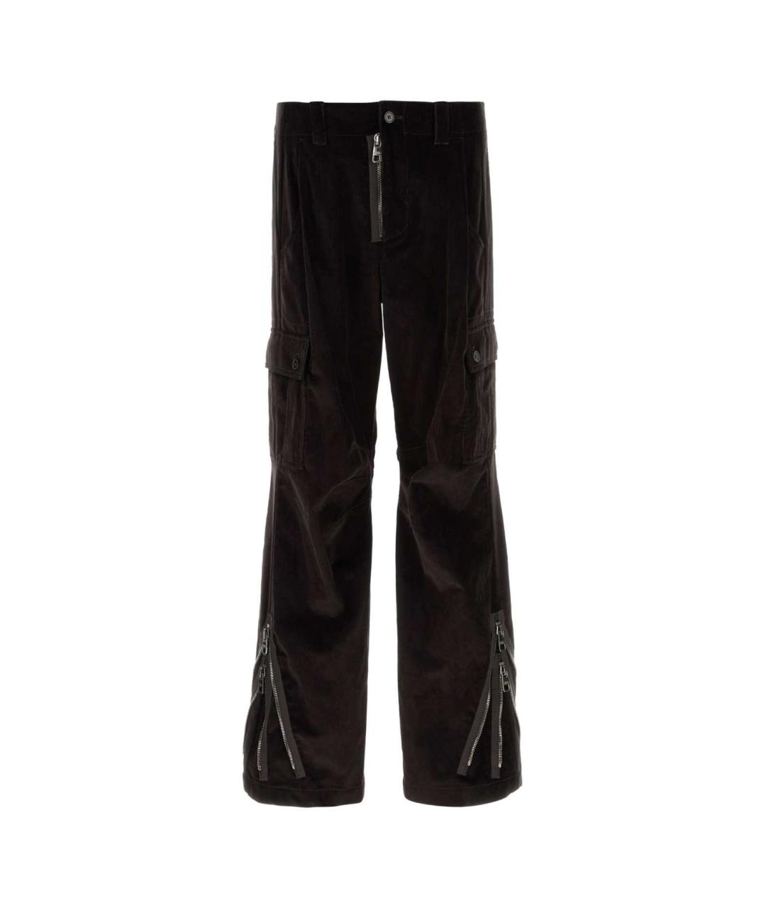 DOLCE&GABBANA Коричневые хлопковые повседневные брюки, фото 1