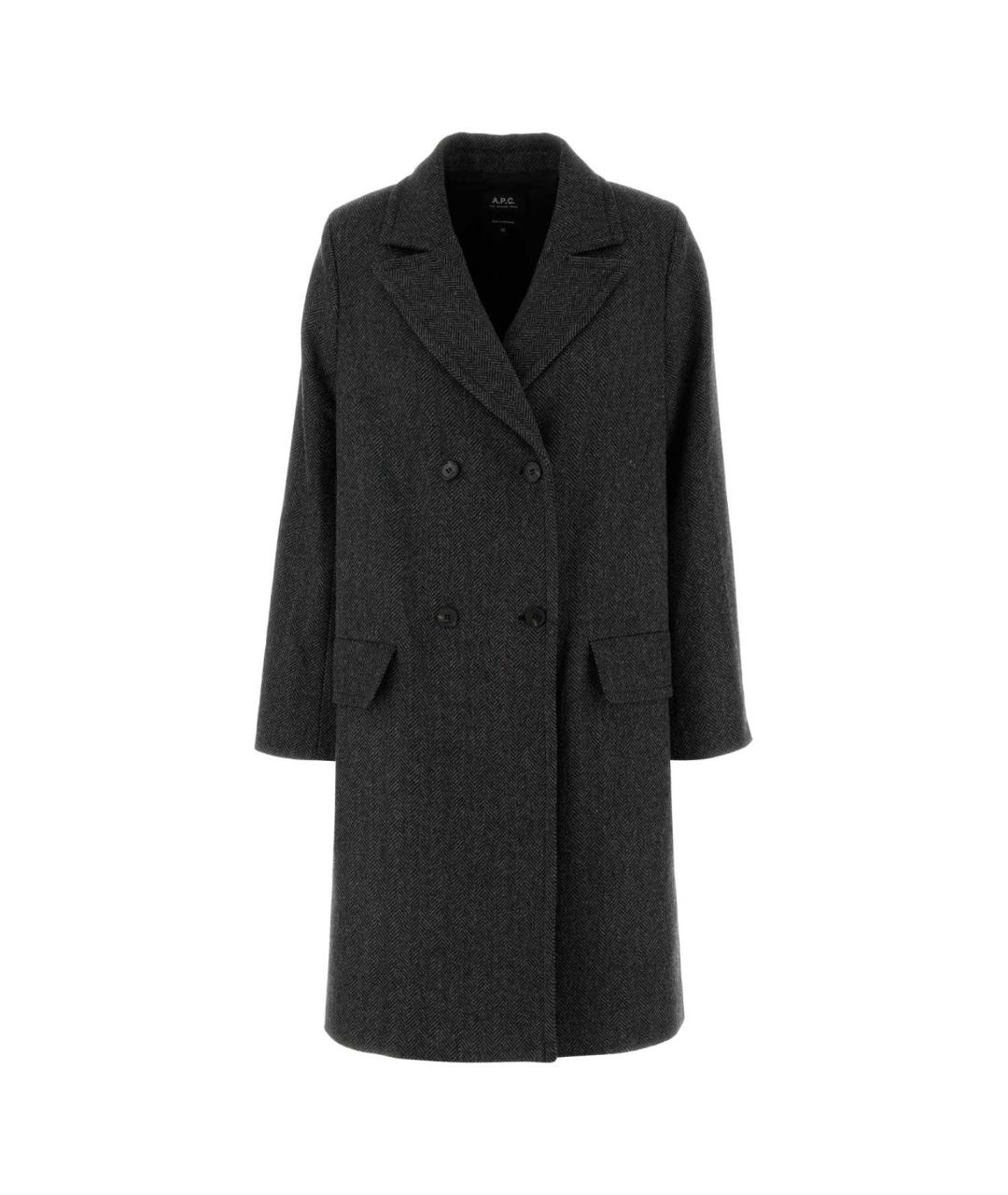 A.P.C. Серое шерстяное пальто, фото 1