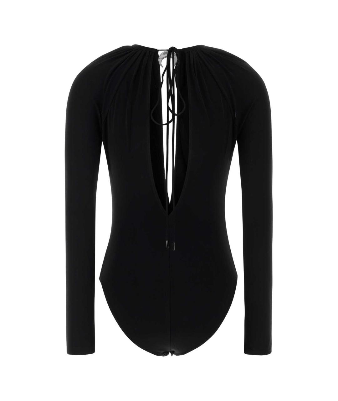 MARINE SERRE Черное вискозное боди, фото 2