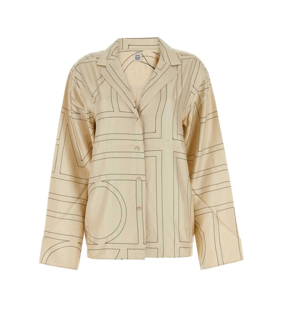 TOTEME Бежевая шелковая рубашка, фото 1