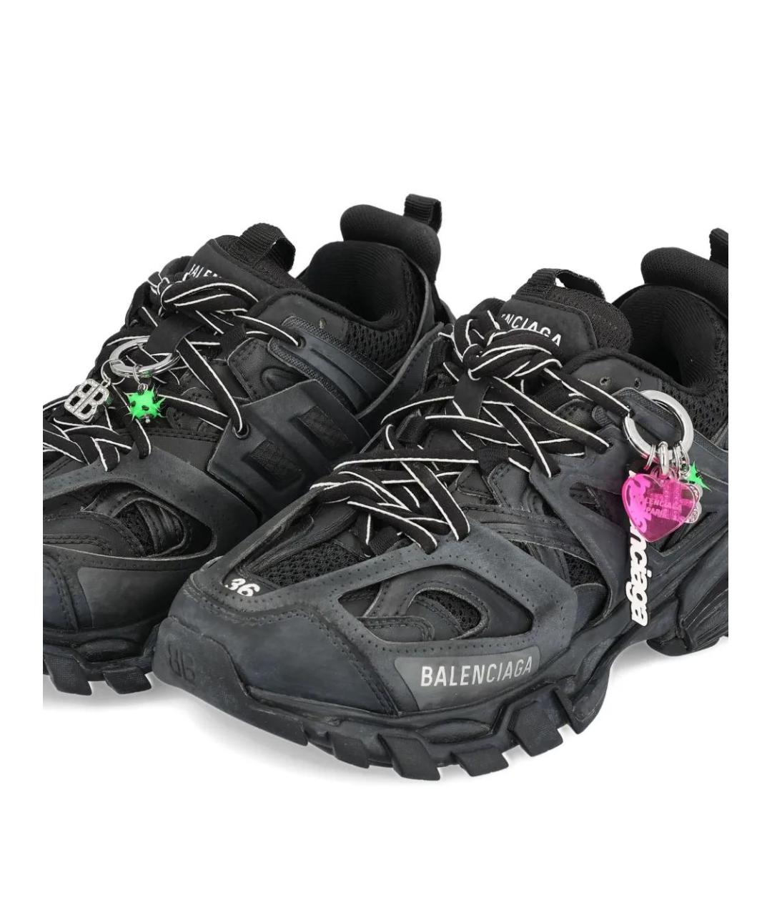 BALENCIAGA Антрацитовые синтетические кроссовки, фото 4