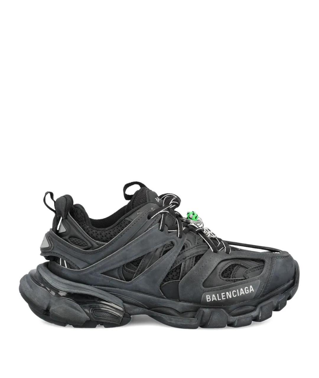 BALENCIAGA Антрацитовые синтетические кроссовки, фото 1