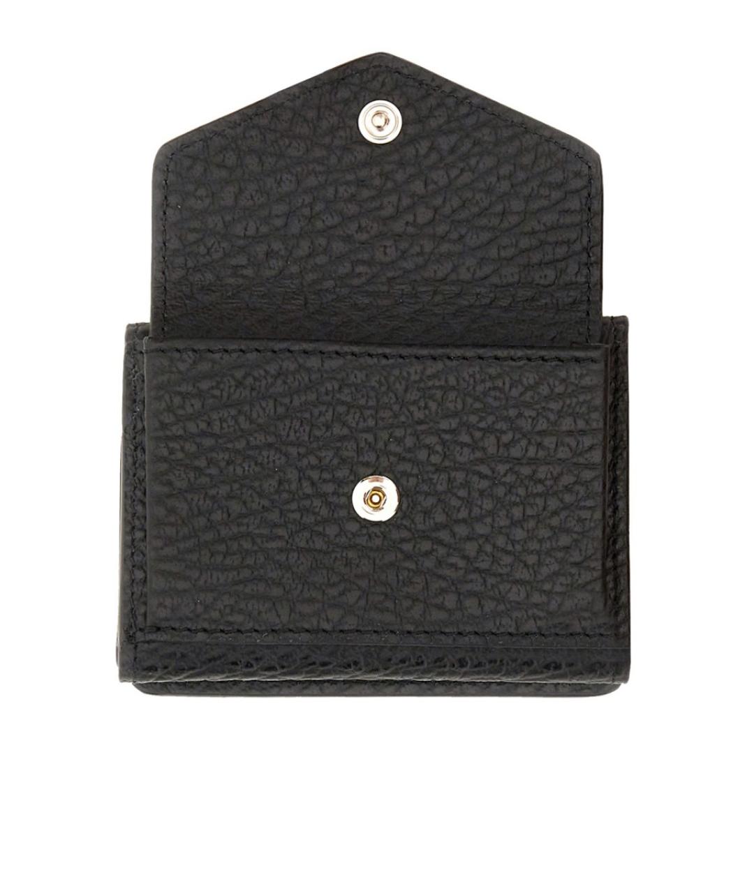 MAISON MARGIELA Черный кожаный кошелек, фото 2