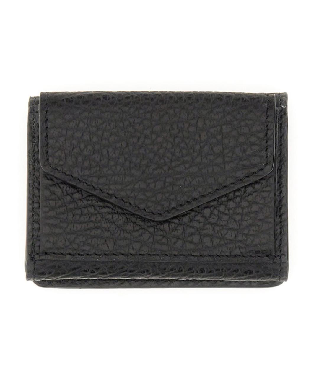 MAISON MARGIELA Черный кожаный кошелек, фото 1