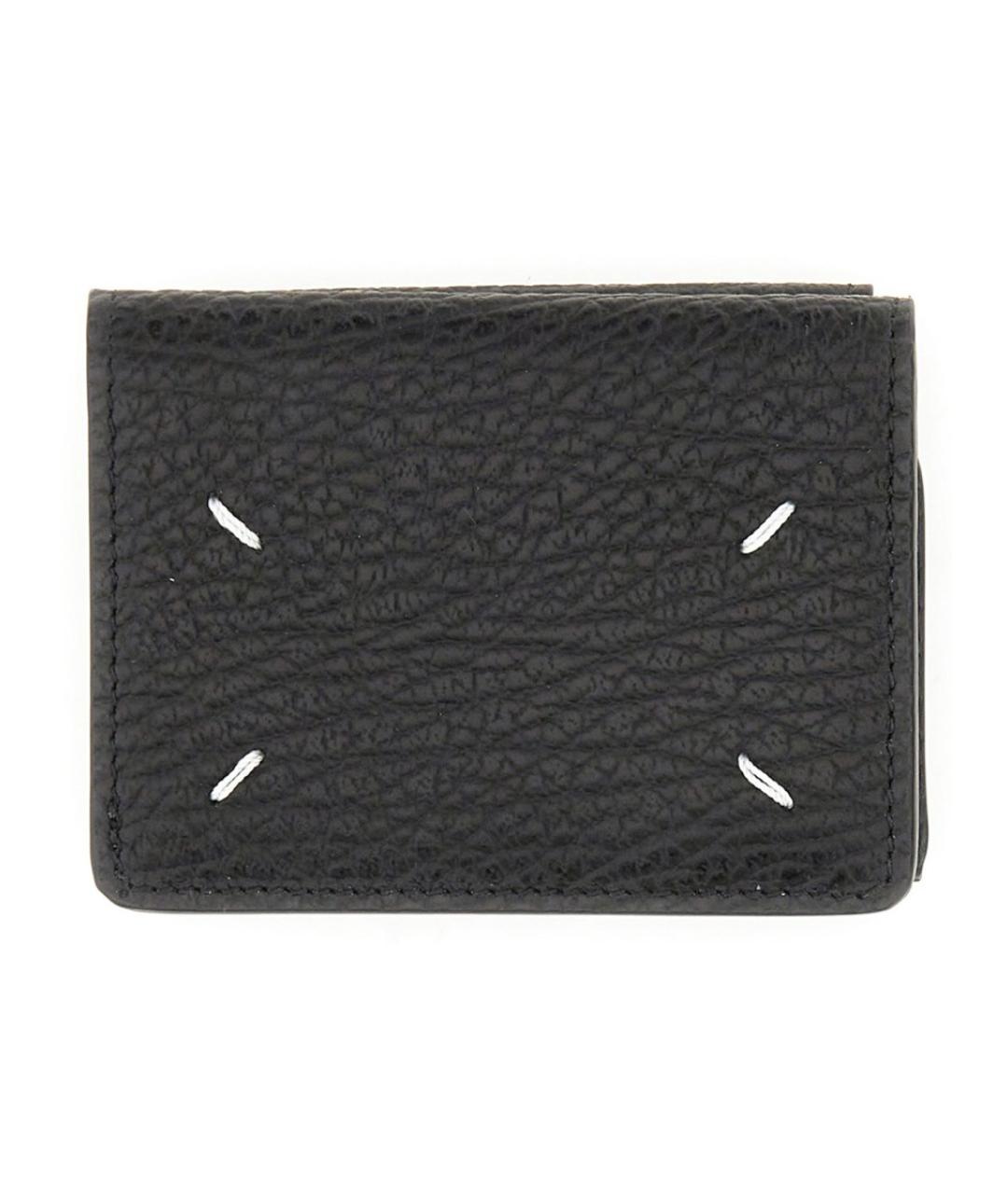 MAISON MARGIELA Черный кожаный кошелек, фото 3