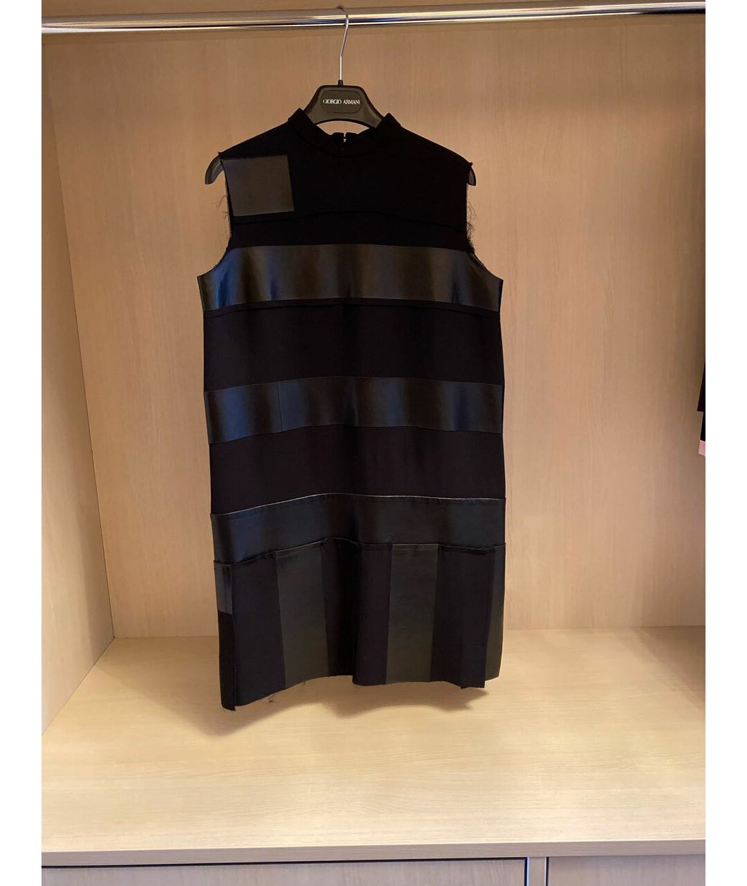 CELINE Черное кожаное коктейльное платье, фото 3