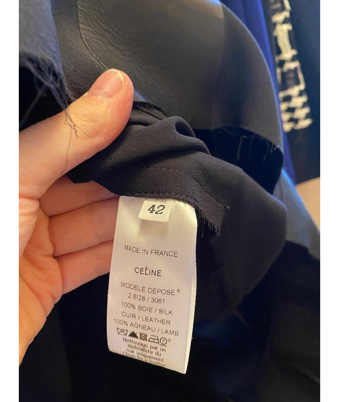 CELINE Черное кожаное коктейльное платье, фото 2