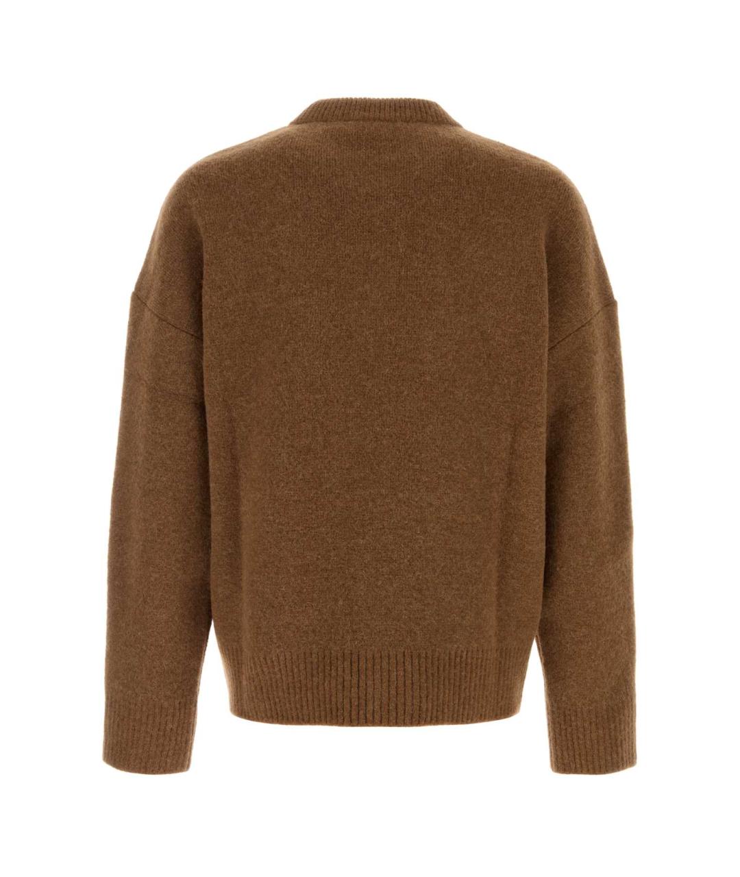 Ami Paris Коричневый шерстяной джемпер / свитер, фото 2