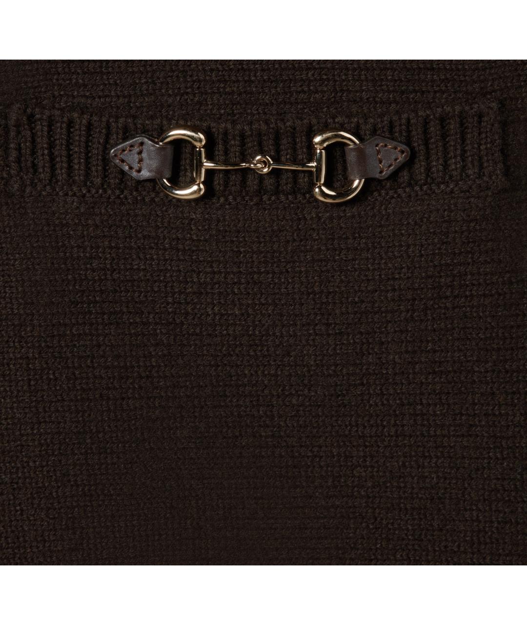 GUCCI Коричневый кашемировый джемпер / свитер, фото 5