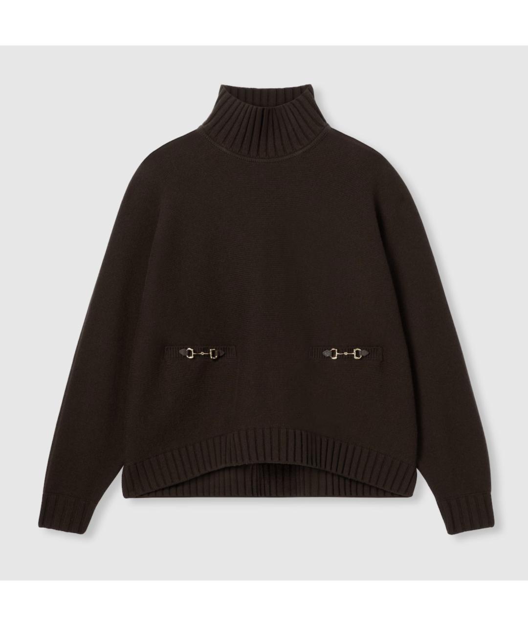 GUCCI Коричневый кашемировый джемпер / свитер, фото 6