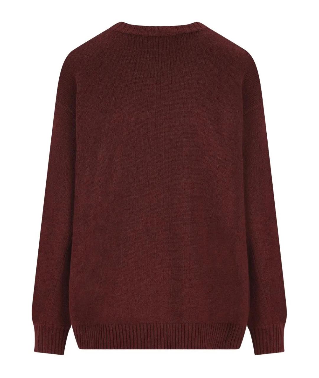 MAX MARA Бордовый шерстяной джемпер / свитер, фото 2