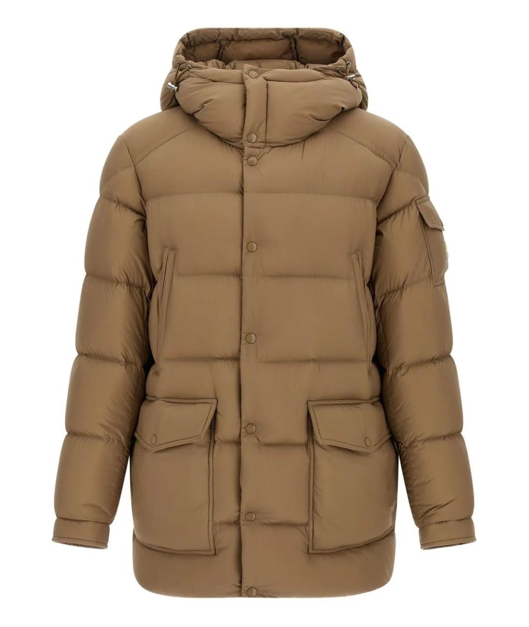 MONCLER Бежевая полиамидовая парка, фото 1