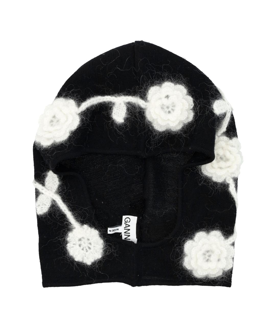 GANNI Черная шерстяная шапка, фото 1
