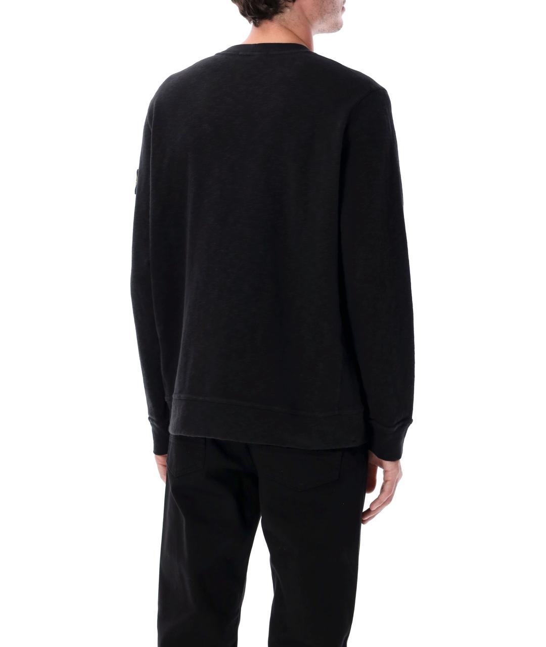 STONE ISLAND Черный хлопковый джемпер / свитер, фото 2