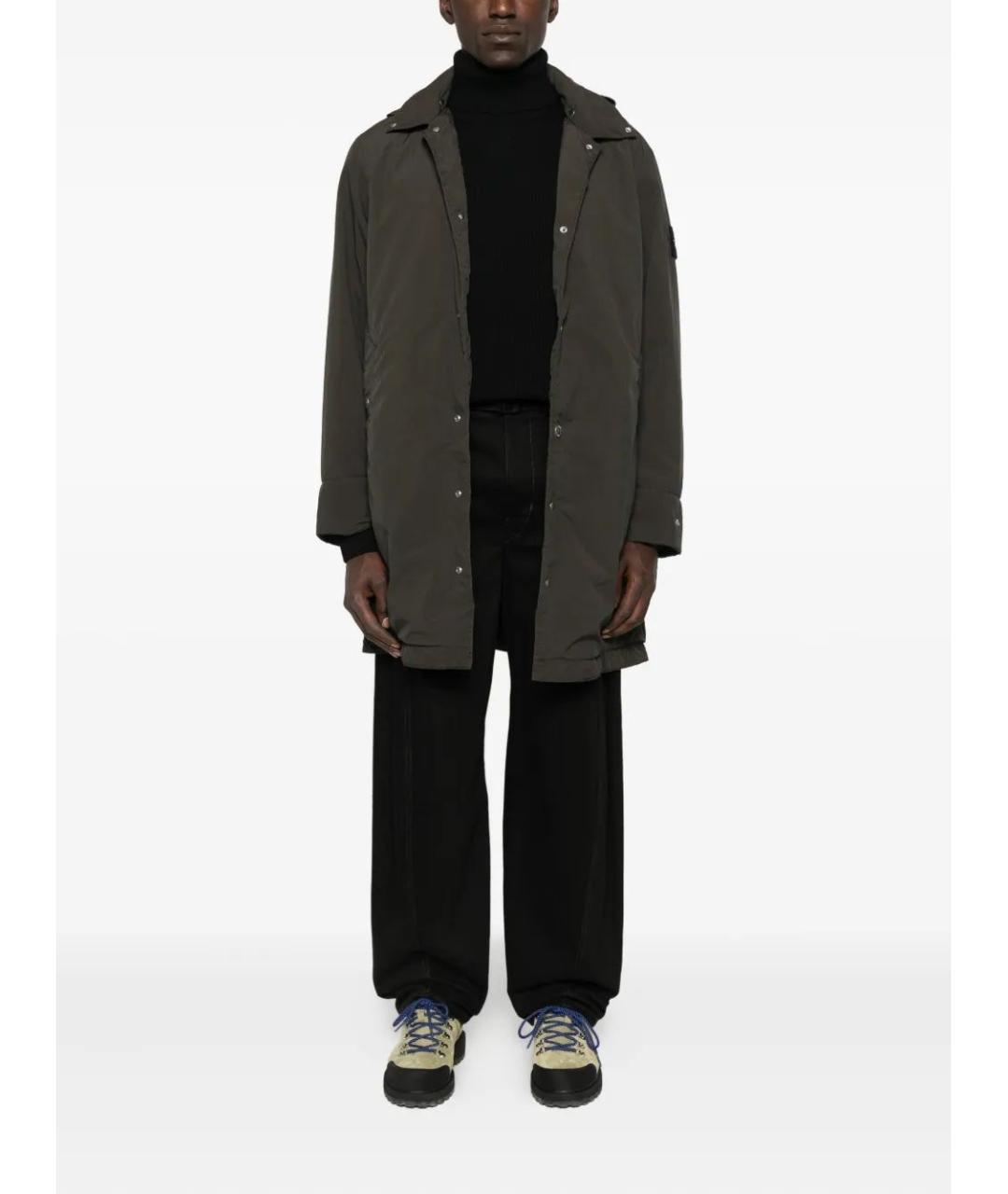 STONE ISLAND Антрацитовое пальто, фото 2