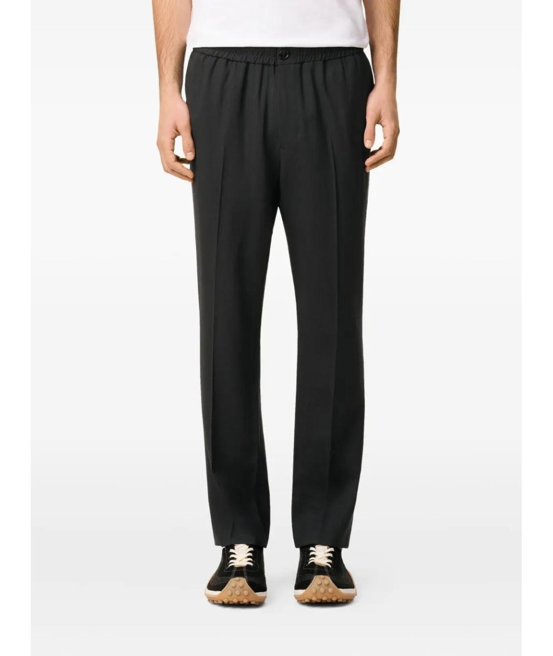 Ami Paris Черные шерстяные повседневные брюки, фото 5