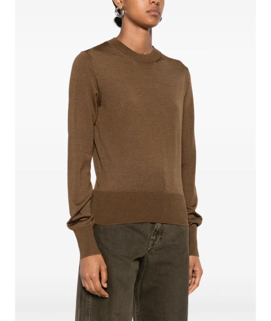 Ami Paris Коричневый шерстяной джемпер / свитер, фото 3